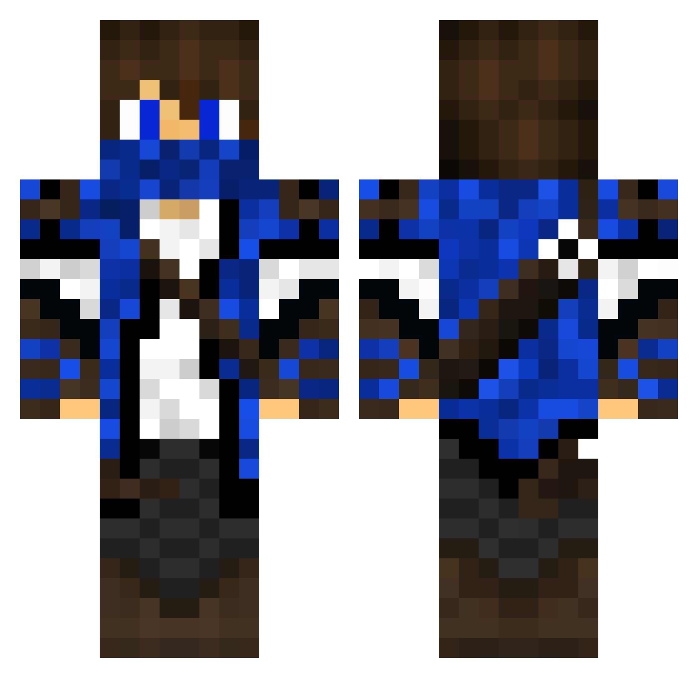 xMacieqx Minecraft skin, front and back view