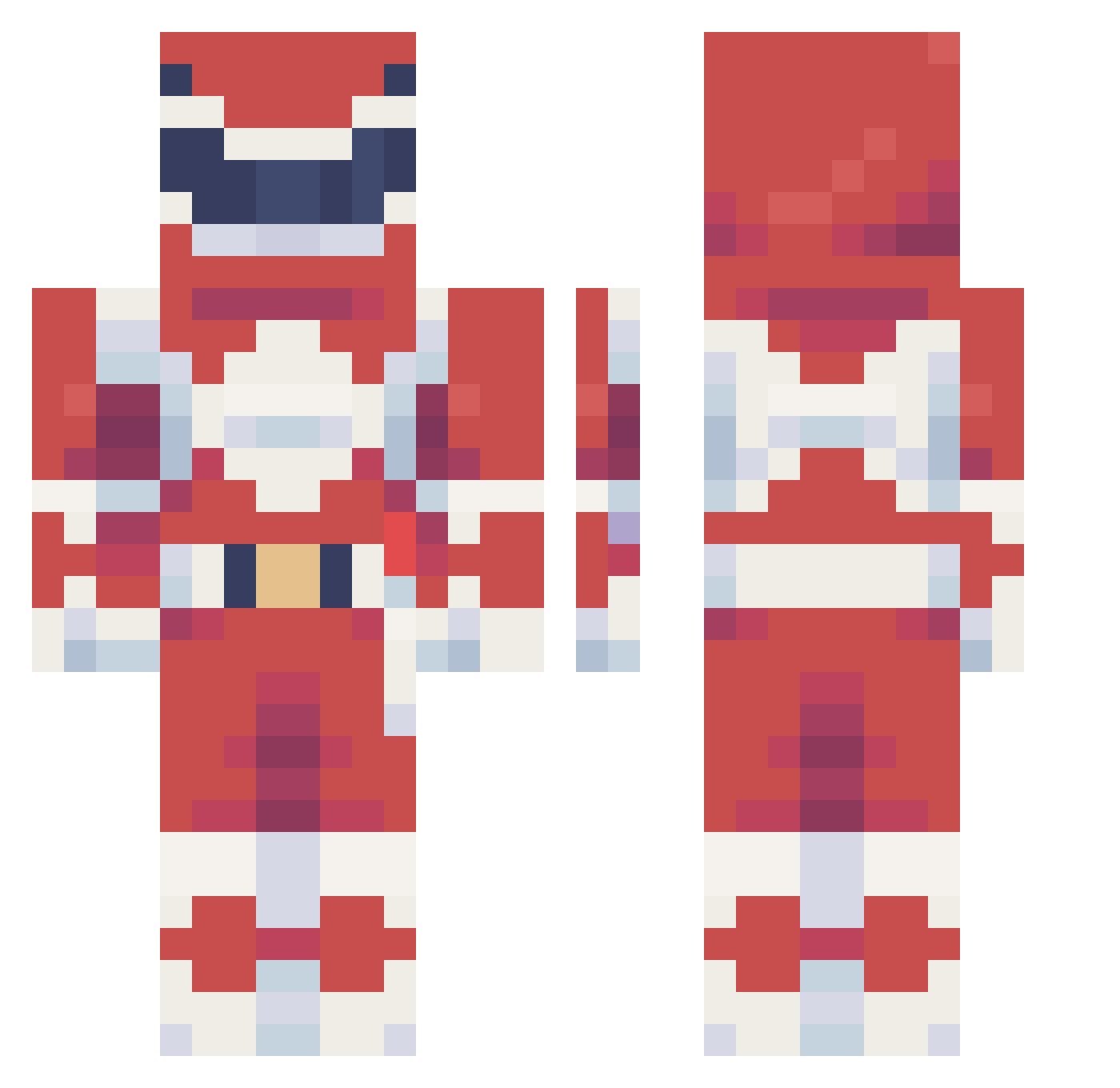 parkerkek Minecraft skin, front and back view