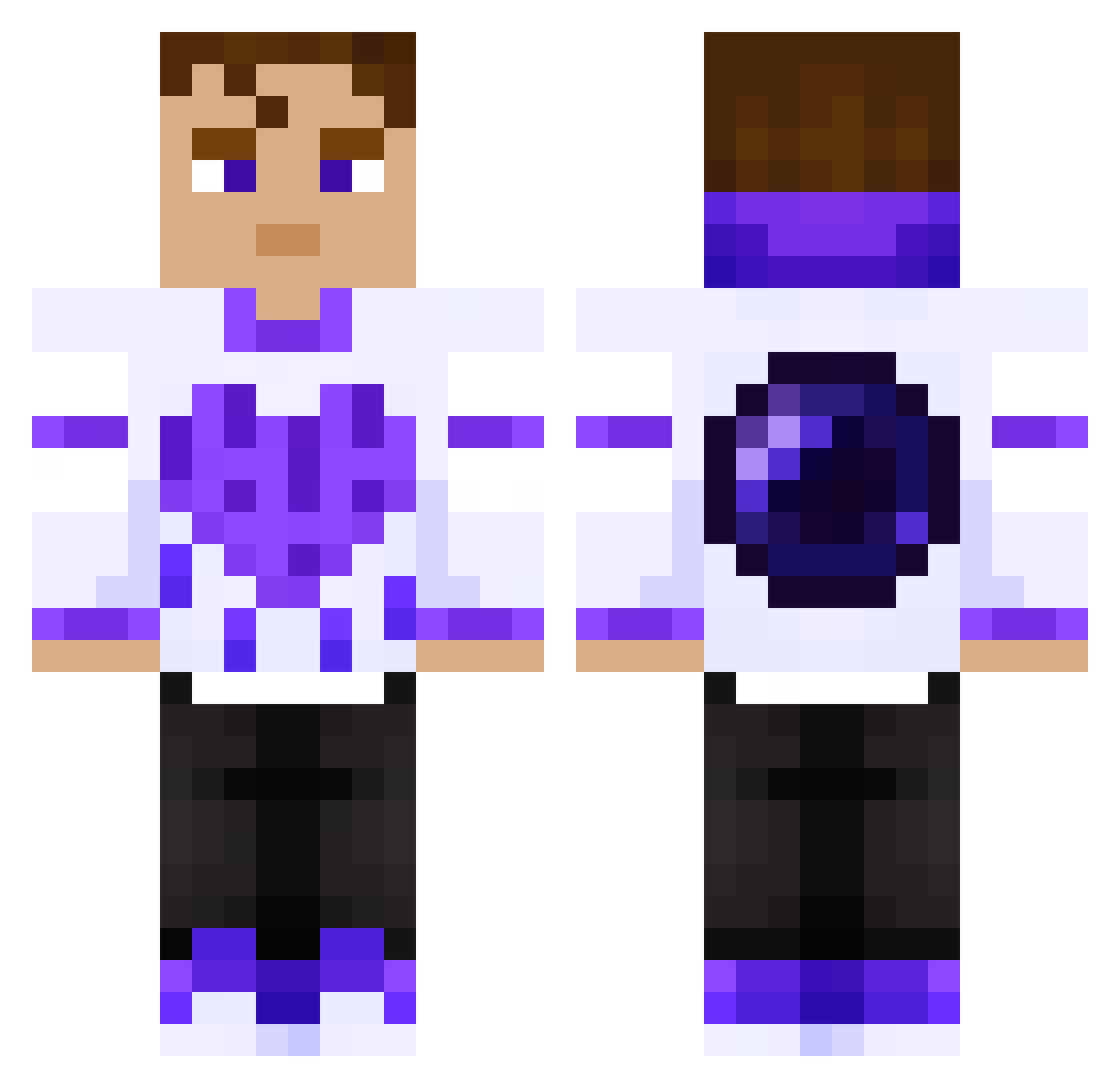 MrEch0e1 Minecraft skin, front and back view
