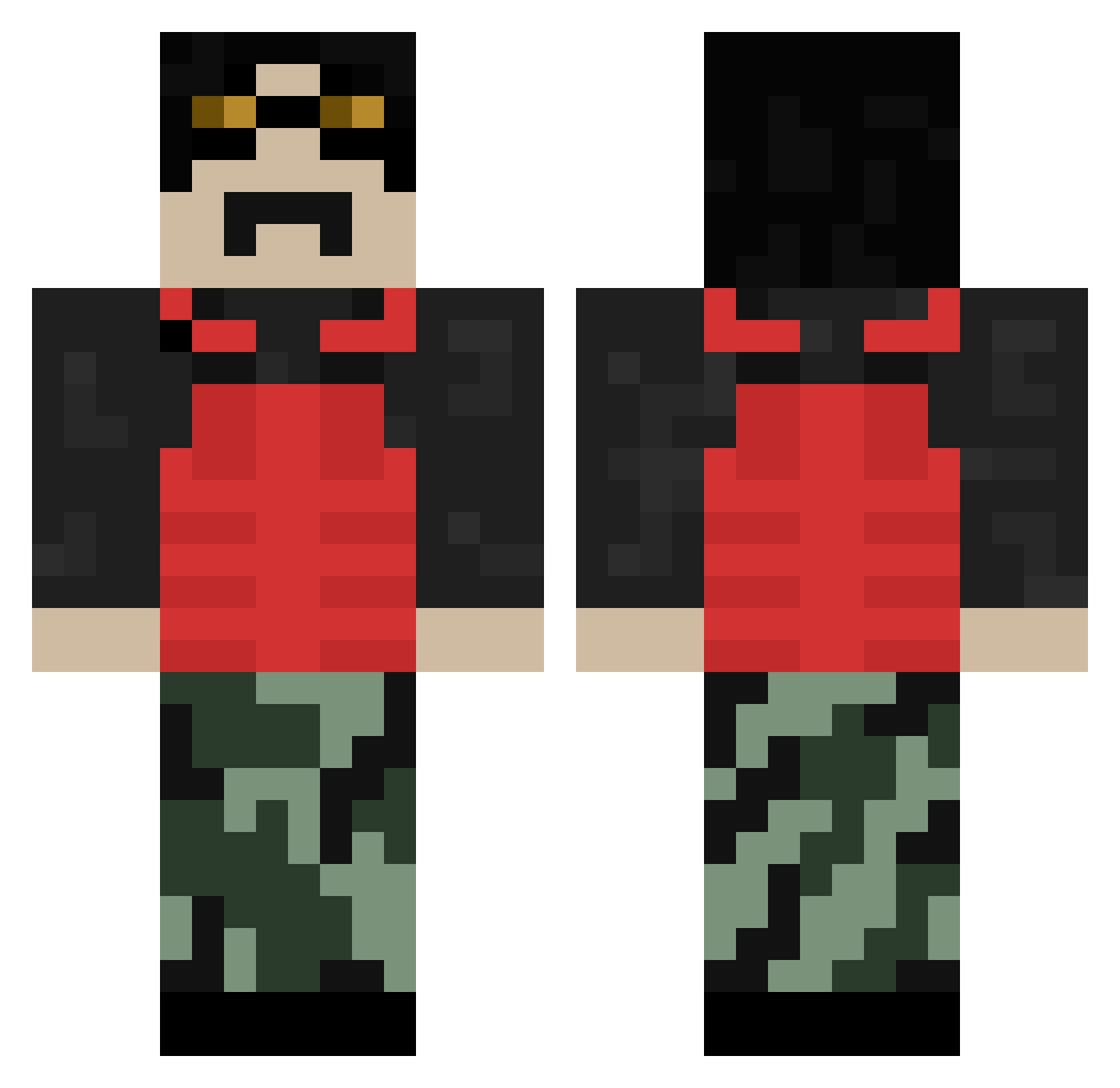 Ogloc1dk Minecraft skin, front and back view
