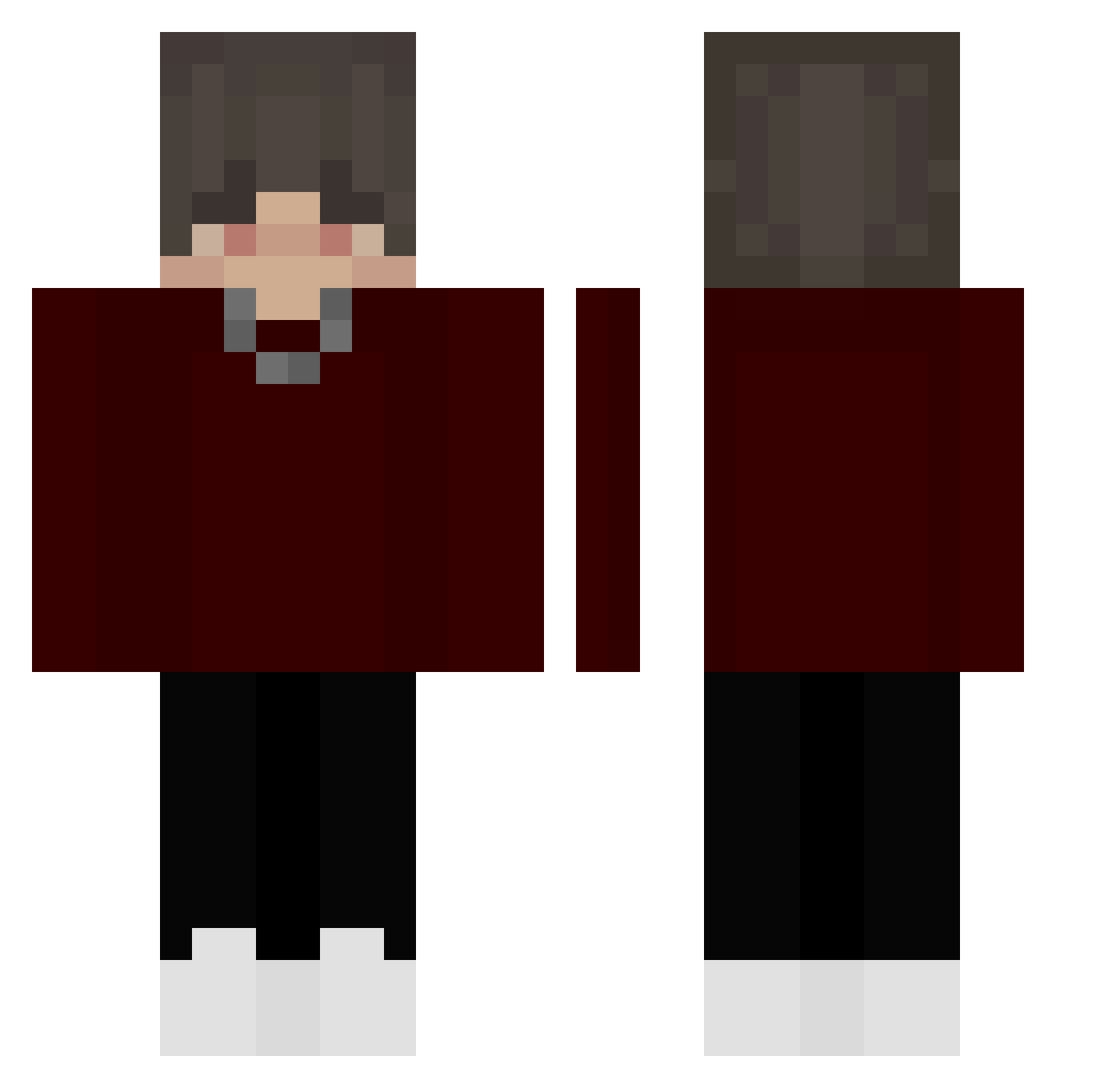 zenredz Minecraft skin, front and back view