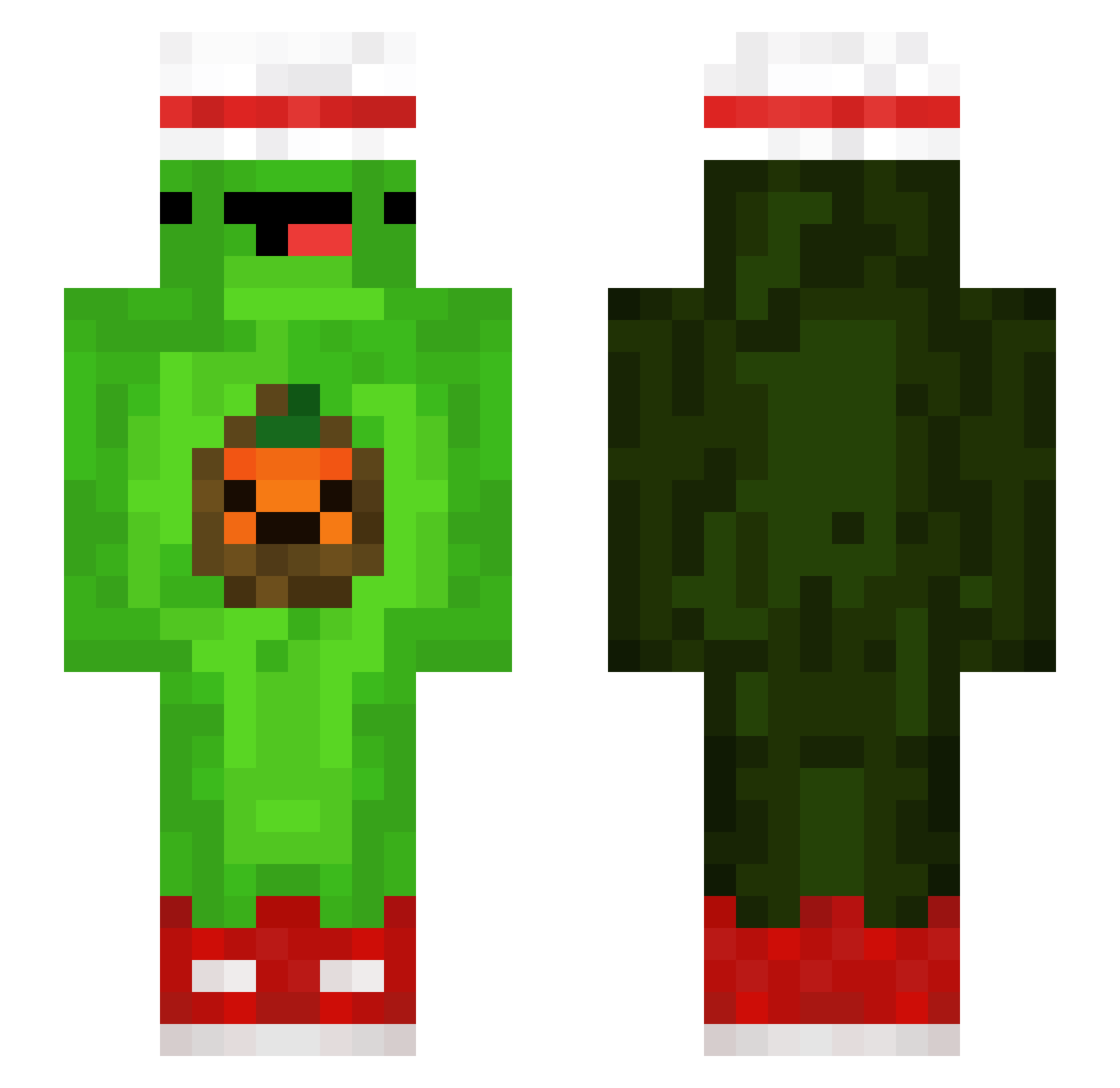 CadoAvo Minecraft skin, front and back view