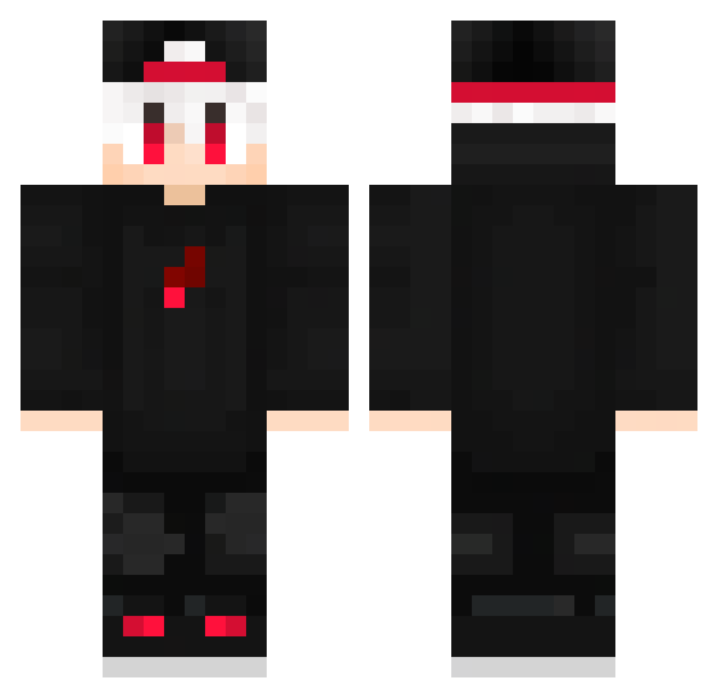 CvikiYT Minecraft skin, front and back view