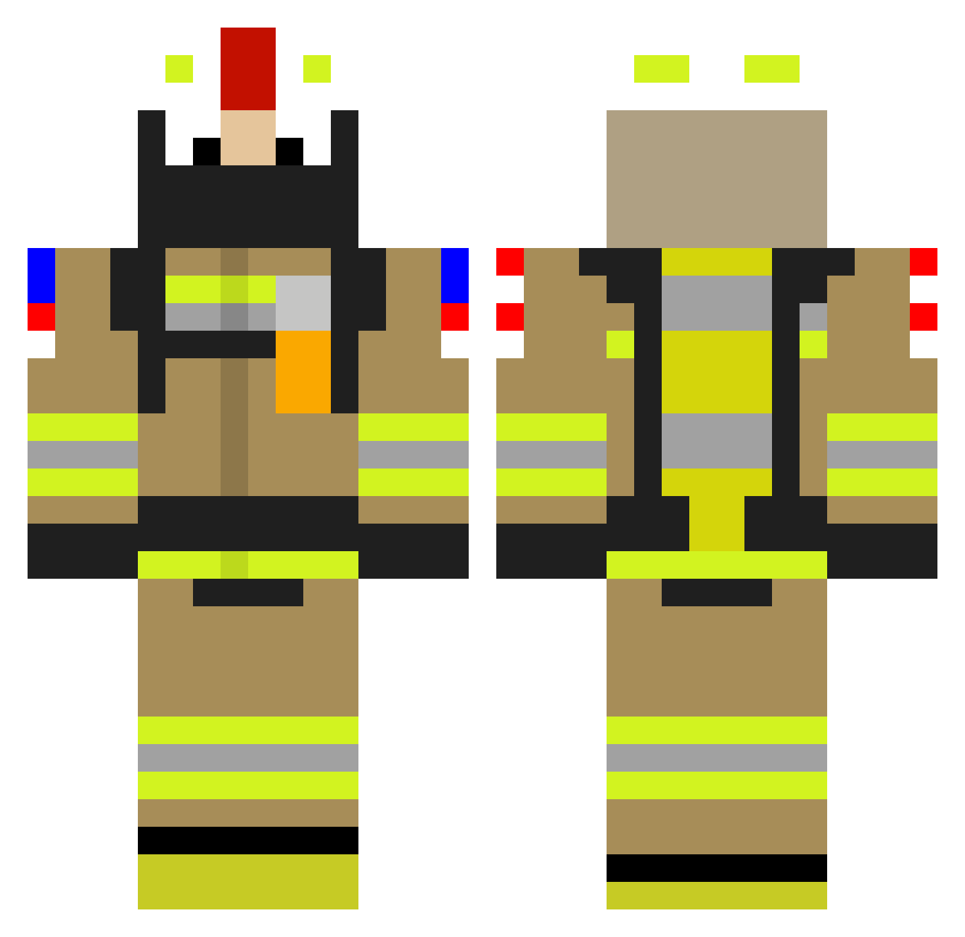 ColoradoWild Minecraft skin, front and back view