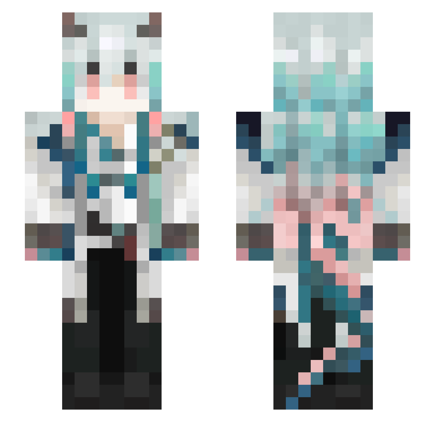 Cheese_B1rd Minecraft skin, front and back view
