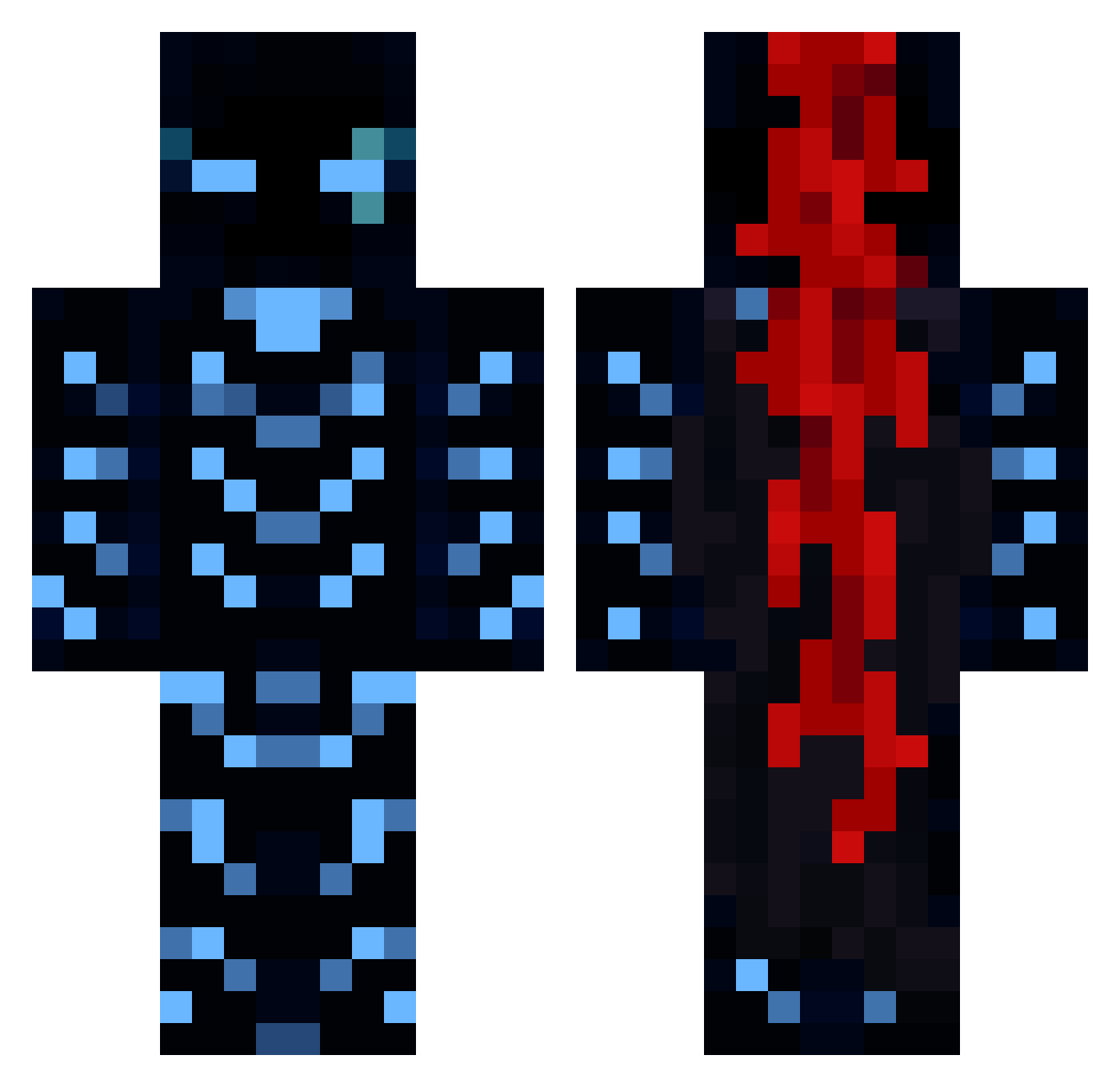 mky030 Minecraft skin, front and back view