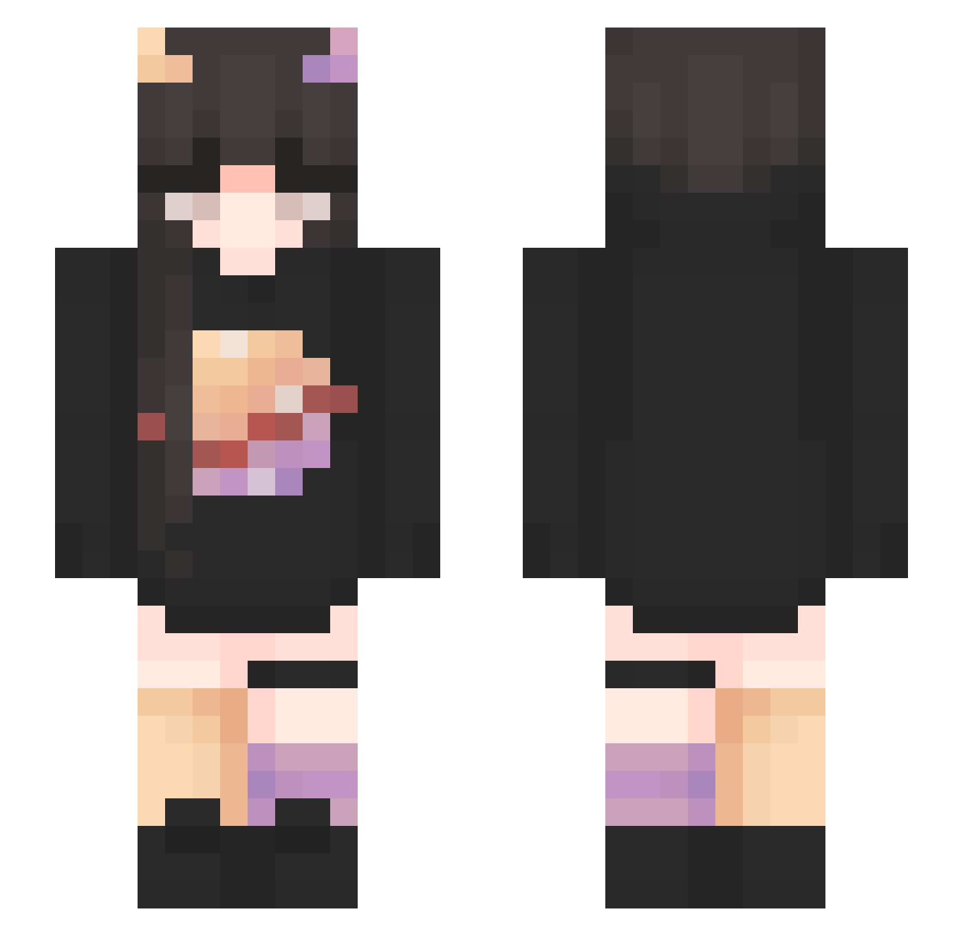 AllThatJazz287 Minecraft skin, front and back view