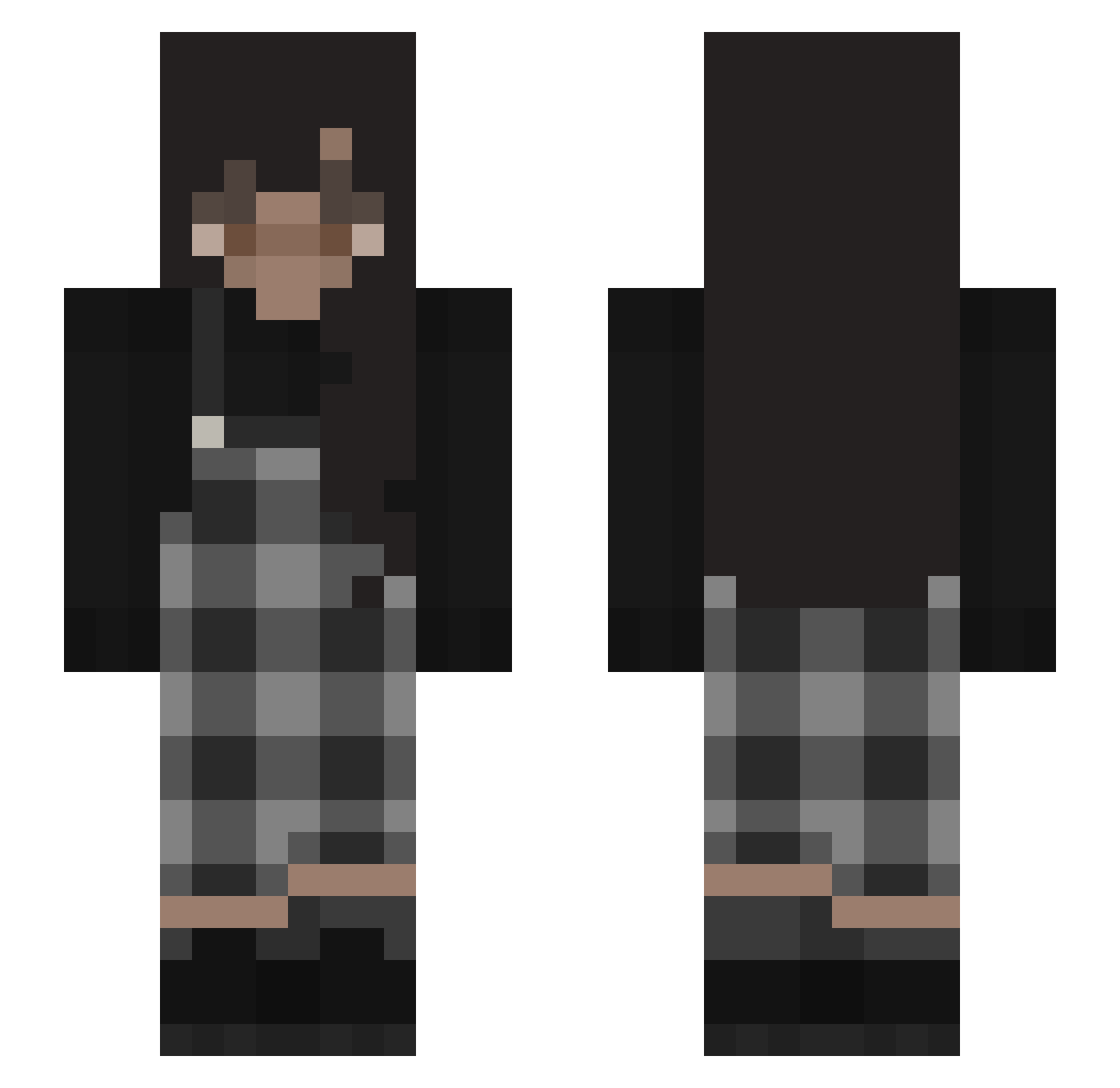 Yurlira Minecraft skin, front and back view