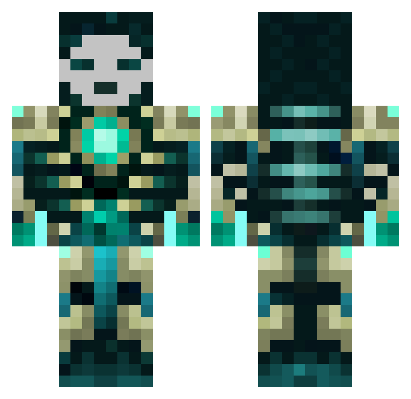 Takko311 Minecraft skin, front and back view