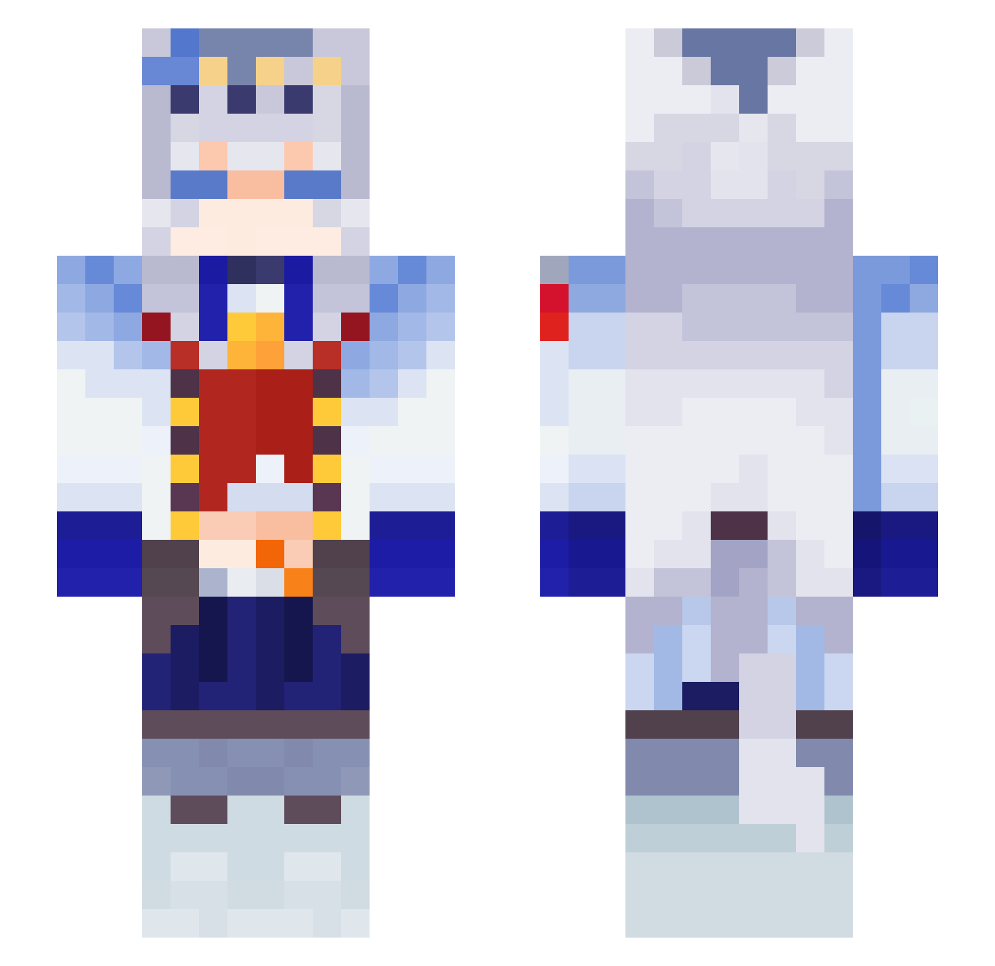 UglyDirt Minecraft skin, front and back view