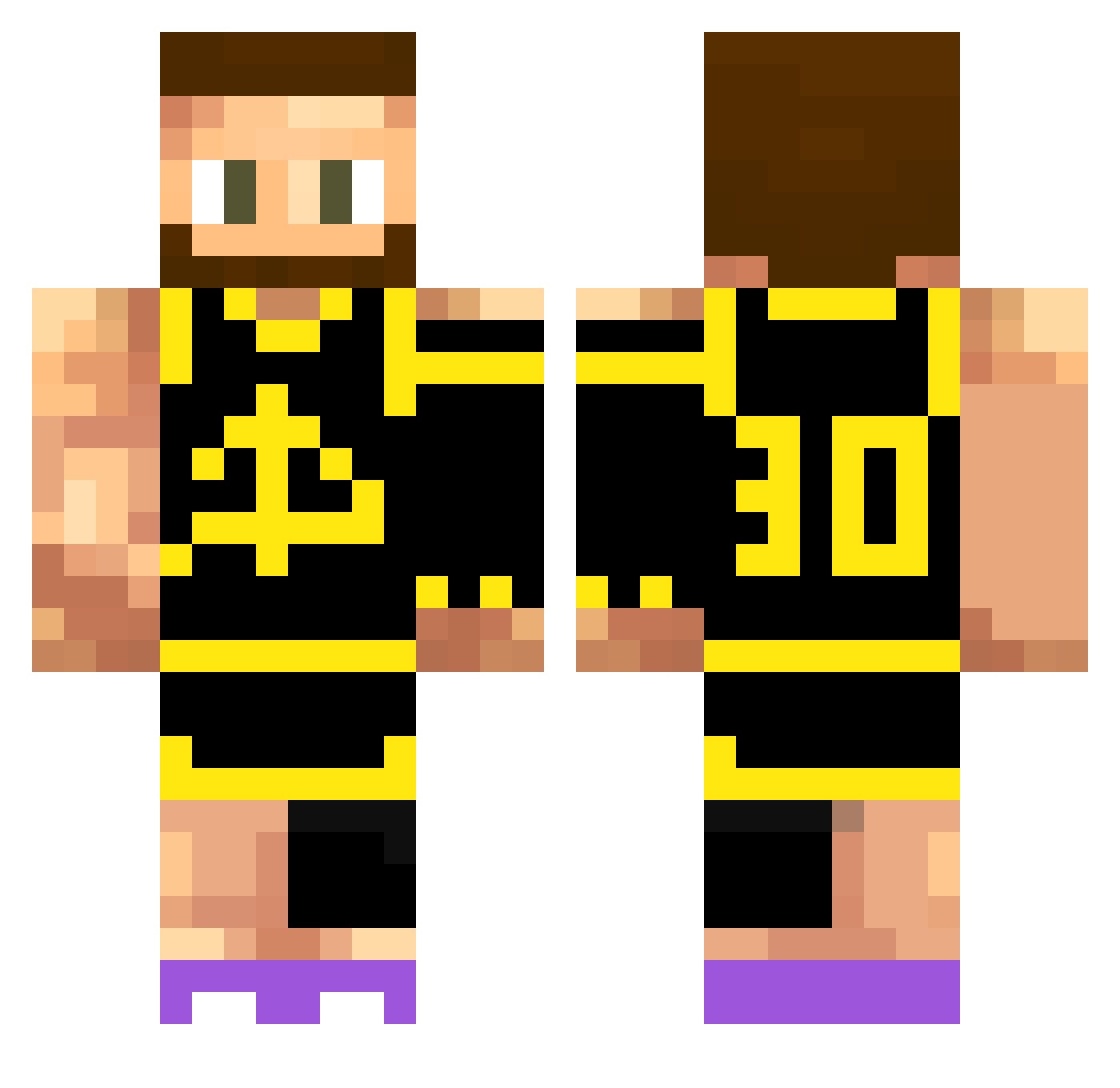 N1xK Minecraft skin, front and back view