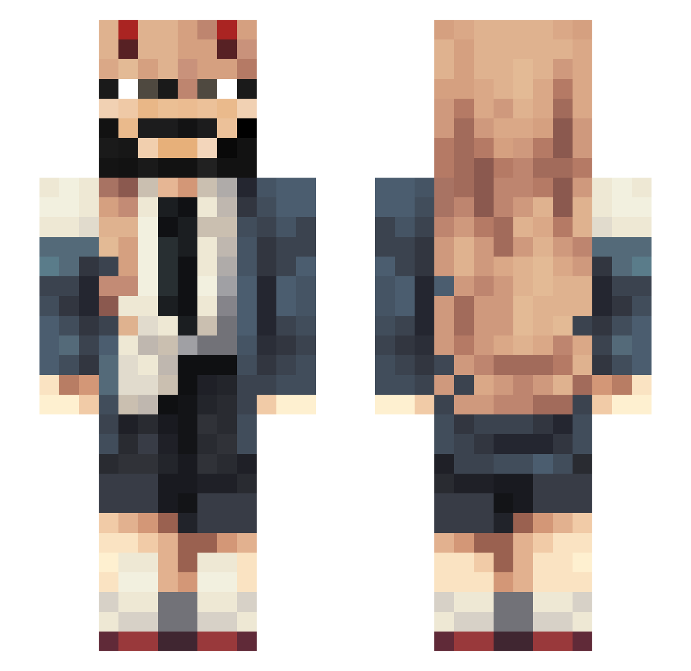 rotemglo Minecraft skin, front and back view