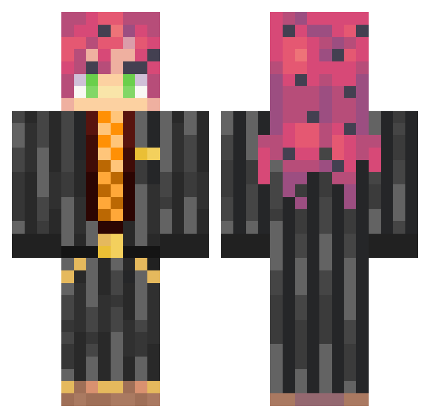0_ARCHITECT_0 Minecraft skin, front and back view