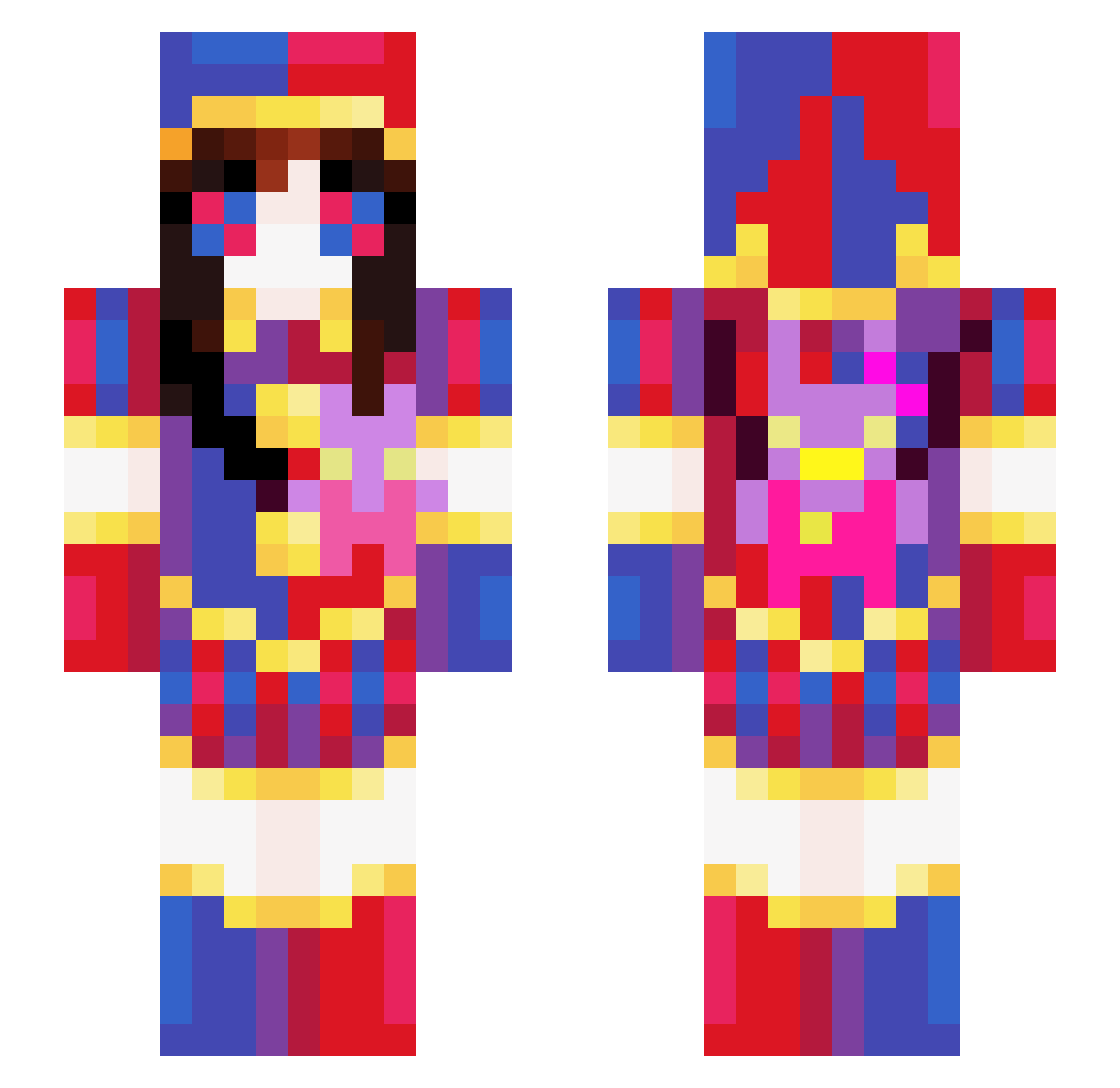 Igaqqa Minecraft skin, front and back view