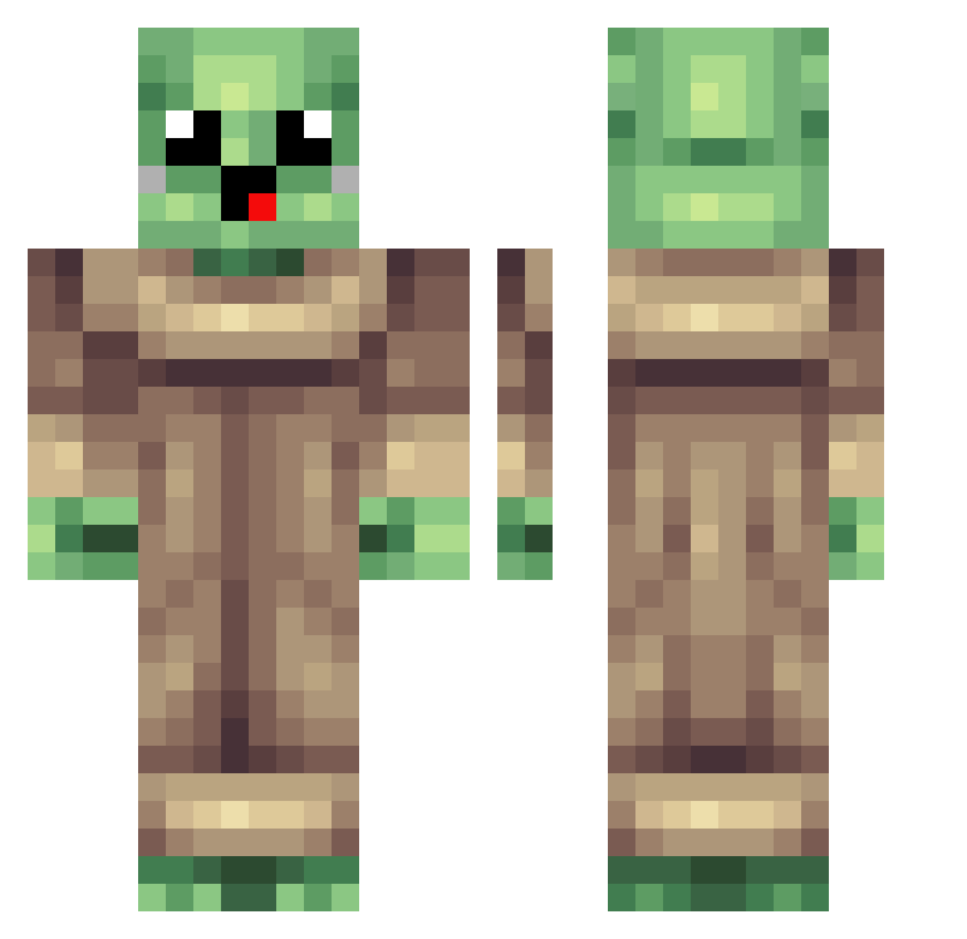 Martinkenas Minecraft skin, front and back view