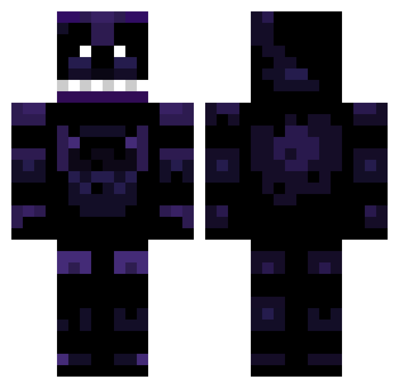SodeboAbuser Minecraft skin, front and back view