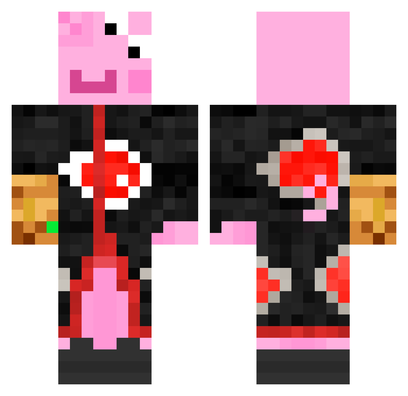 Fugu_bebop Minecraft skin, front and back view