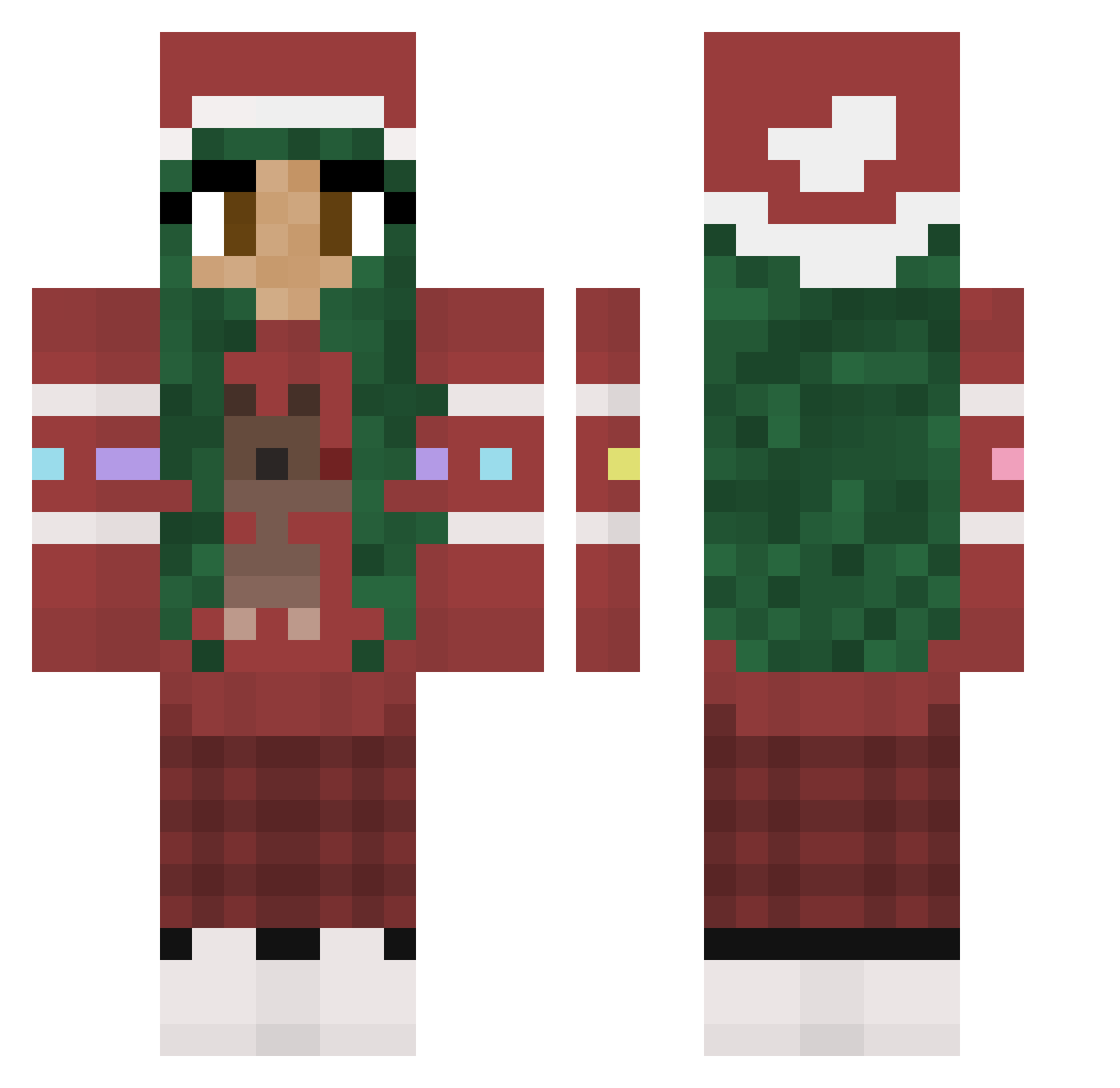 Wanesska_ Minecraft skin, front and back view