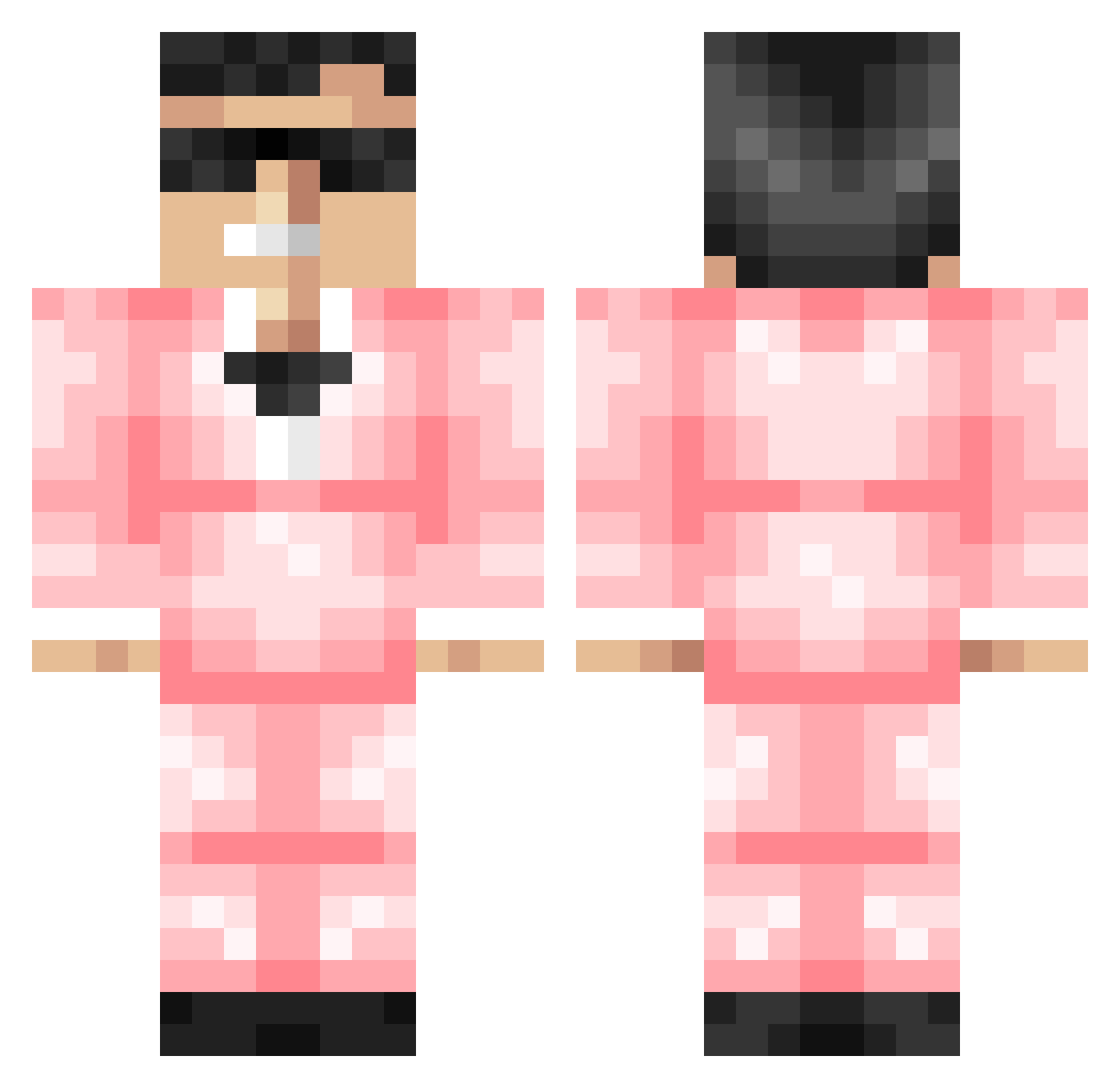 Pluto_fai07 Minecraft skin, front and back view