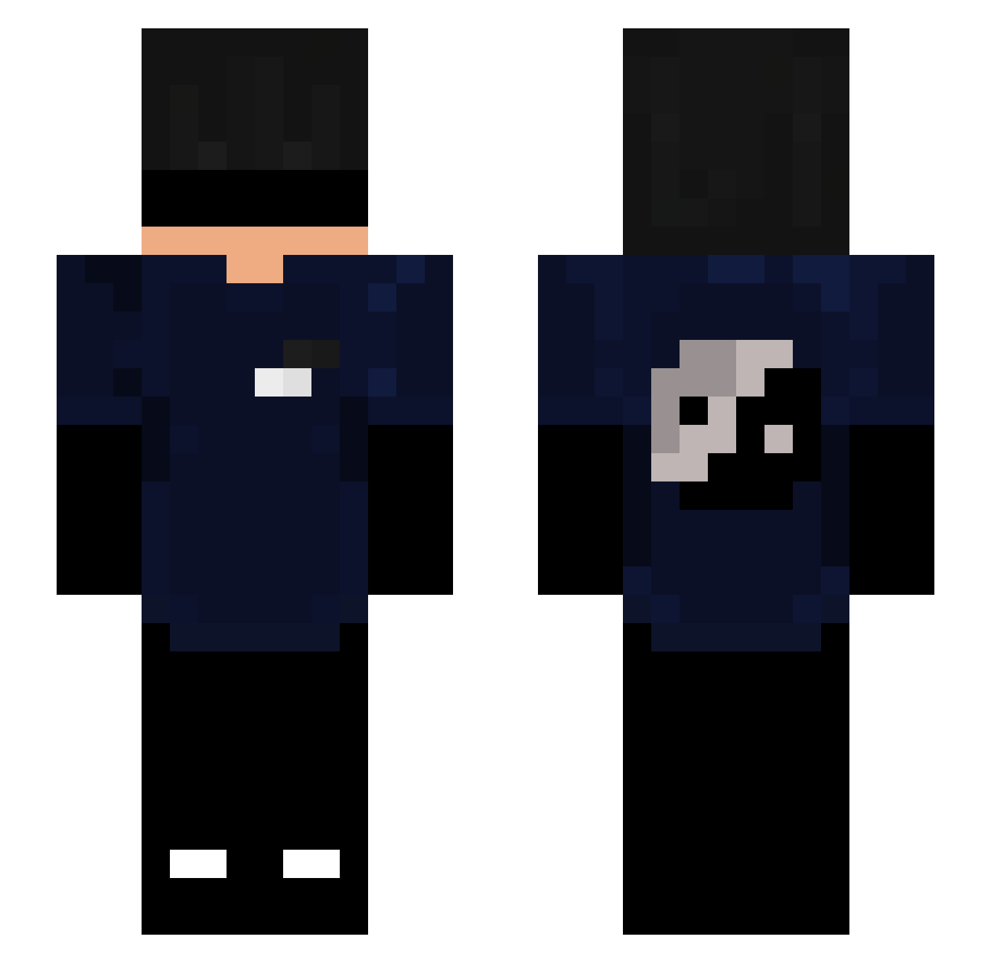 Miniobi1 Minecraft skin, front and back view