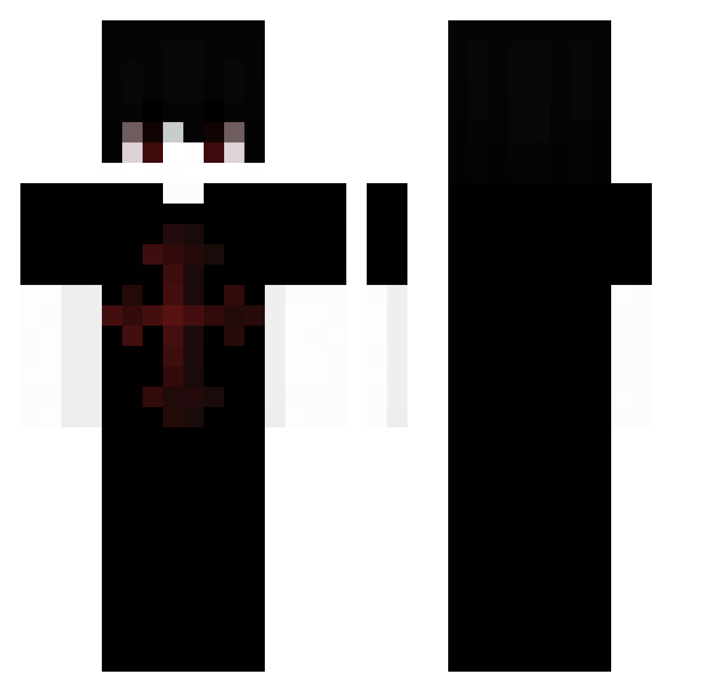 Dinod30000 Minecraft skin, front and back view