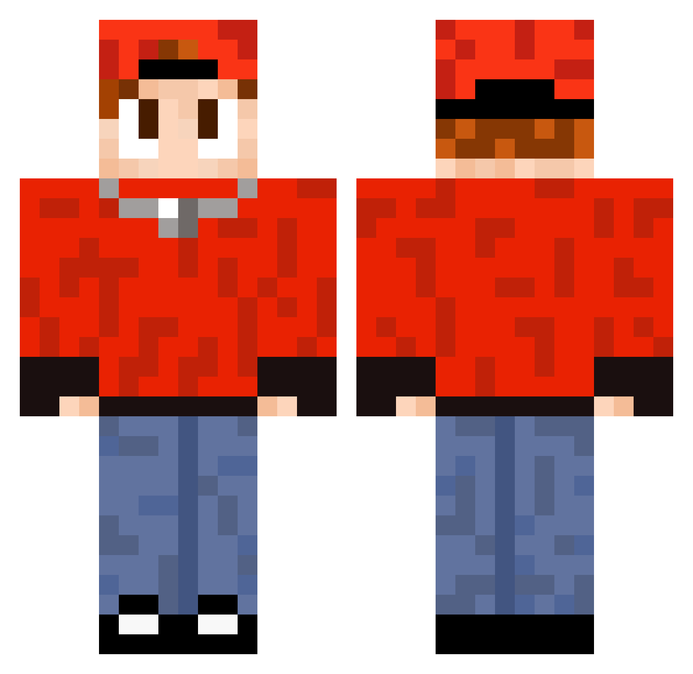 Matrixx2002 Minecraft skin, front and back view
