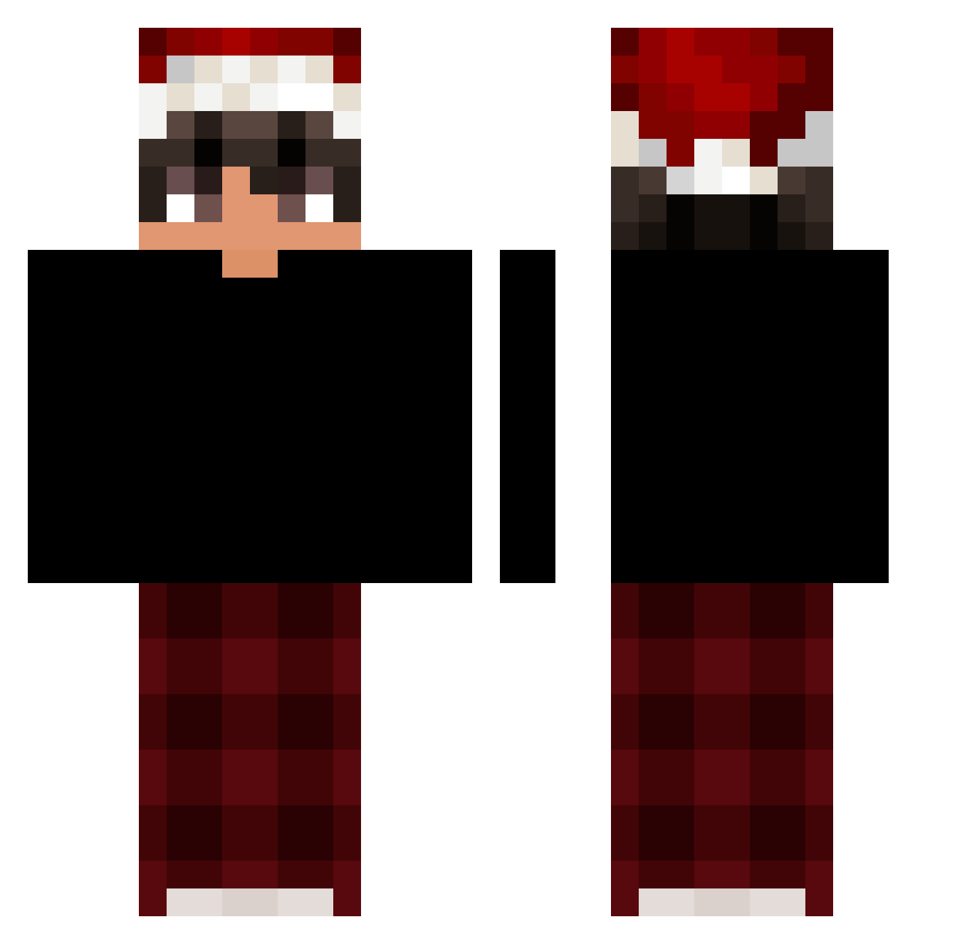 thedoritoman69 Minecraft skin, front and back view