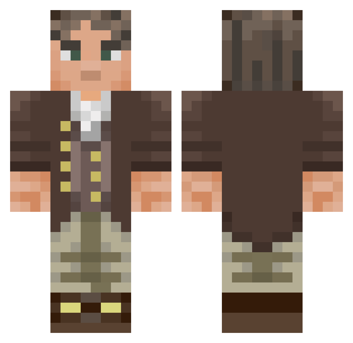 LordOlli Minecraft skin, front and back view