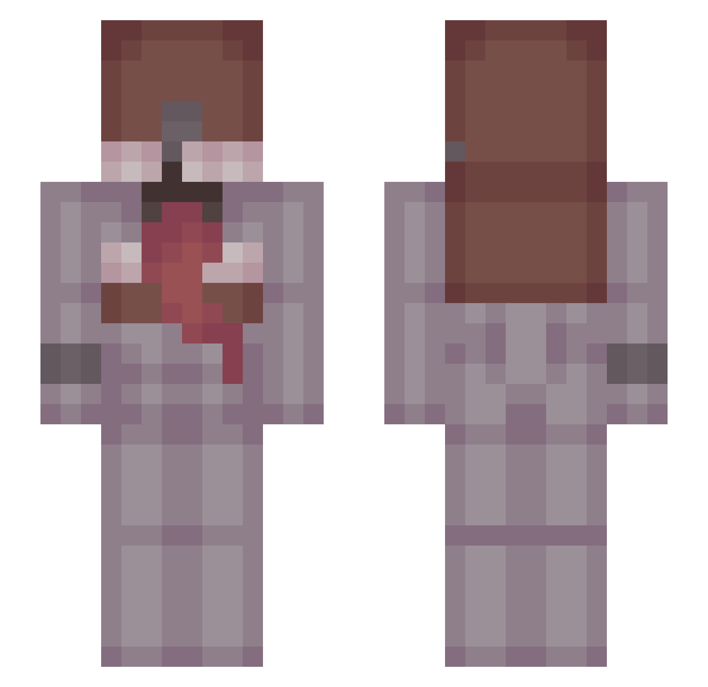 pryncypalekdarek Minecraft skin, front and back view