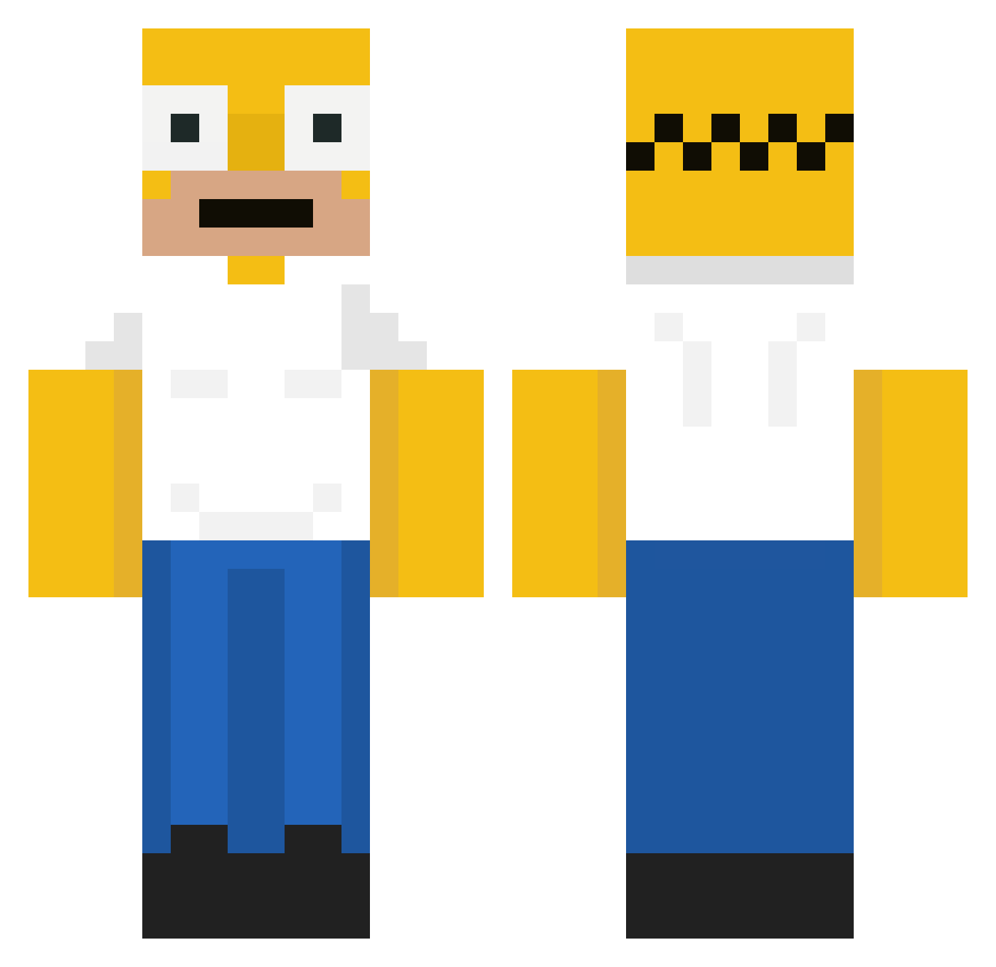 trobias Minecraft skin, front and back view