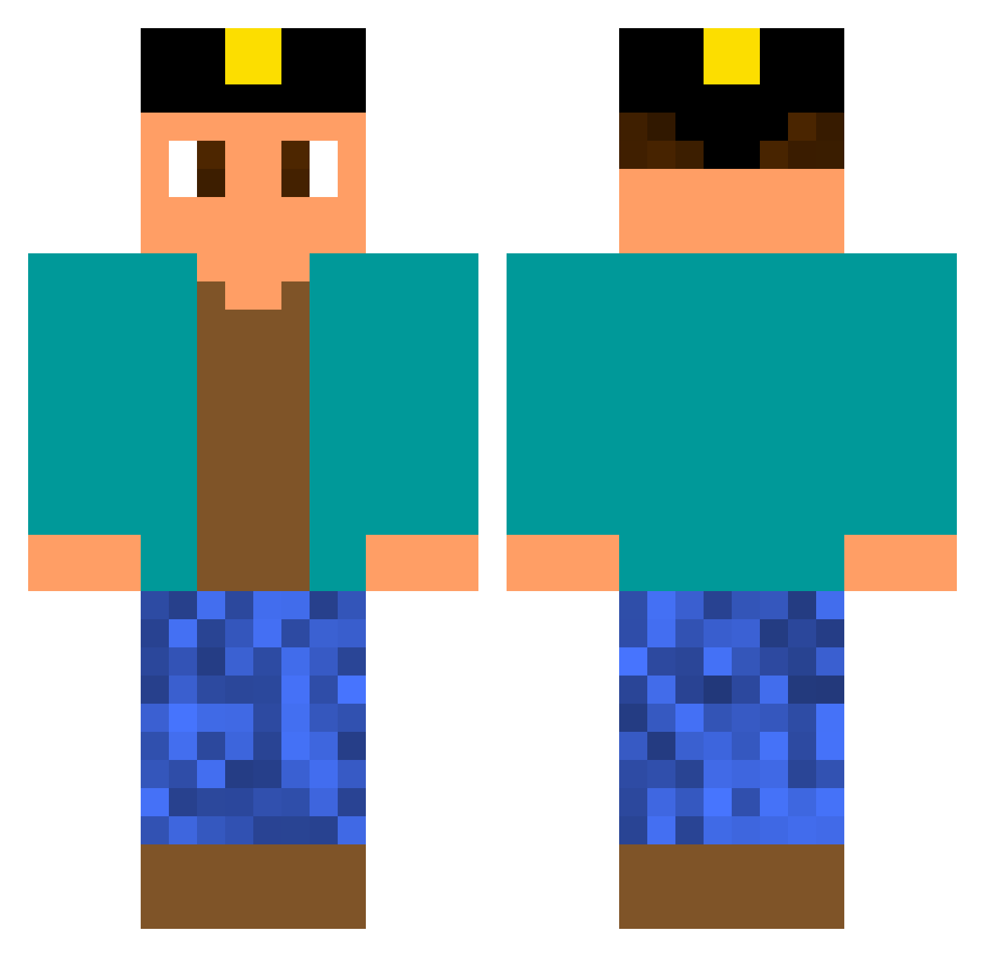 Soloner1415 Minecraft skin, front and back view