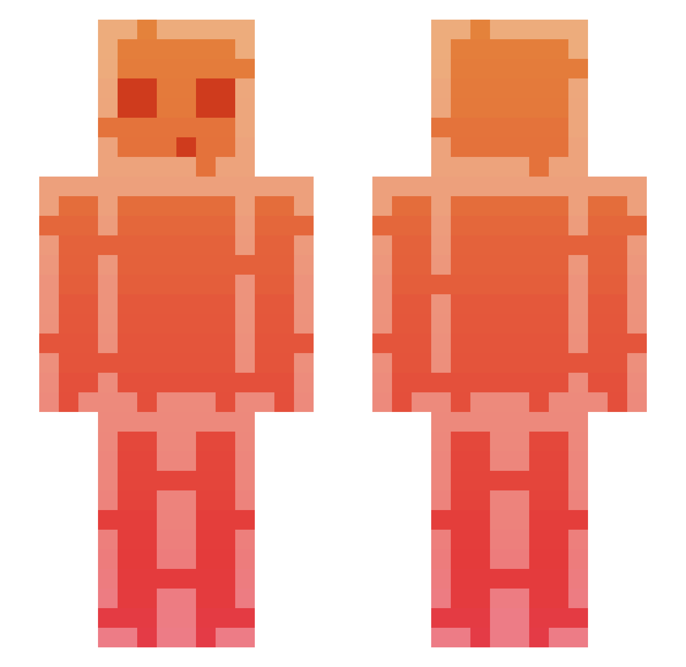 Instant44 Minecraft skin, front and back view
