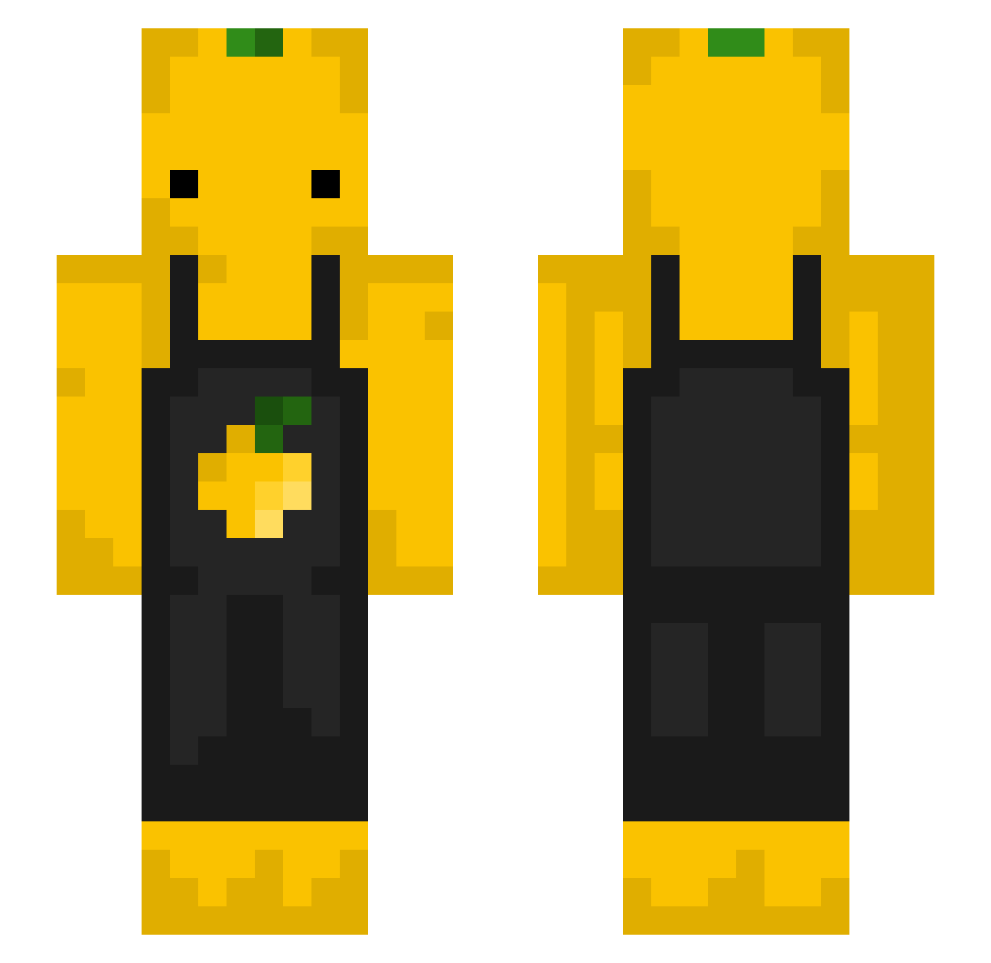 DuhItzBlue Minecraft skin, front and back view