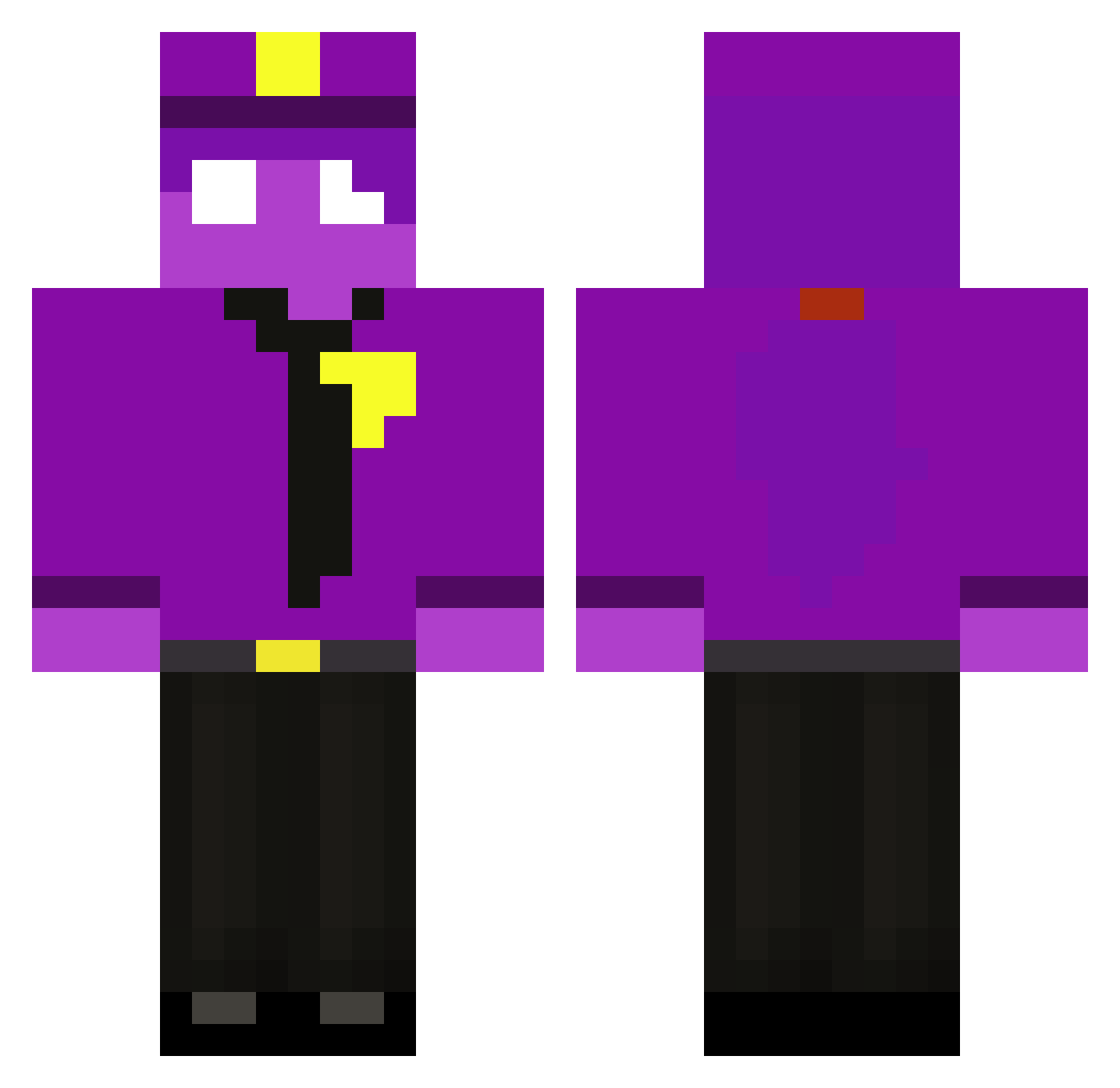 infry Minecraft skin, front and back view