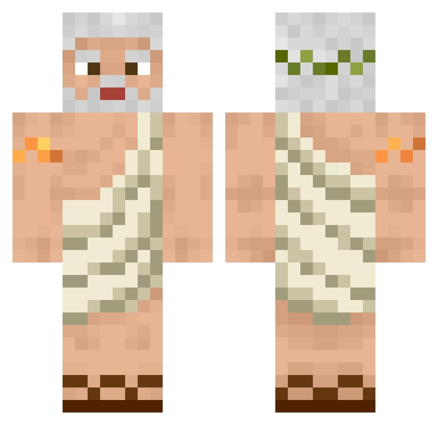 HOAXHAMPTON Minecraft skin, front and back view