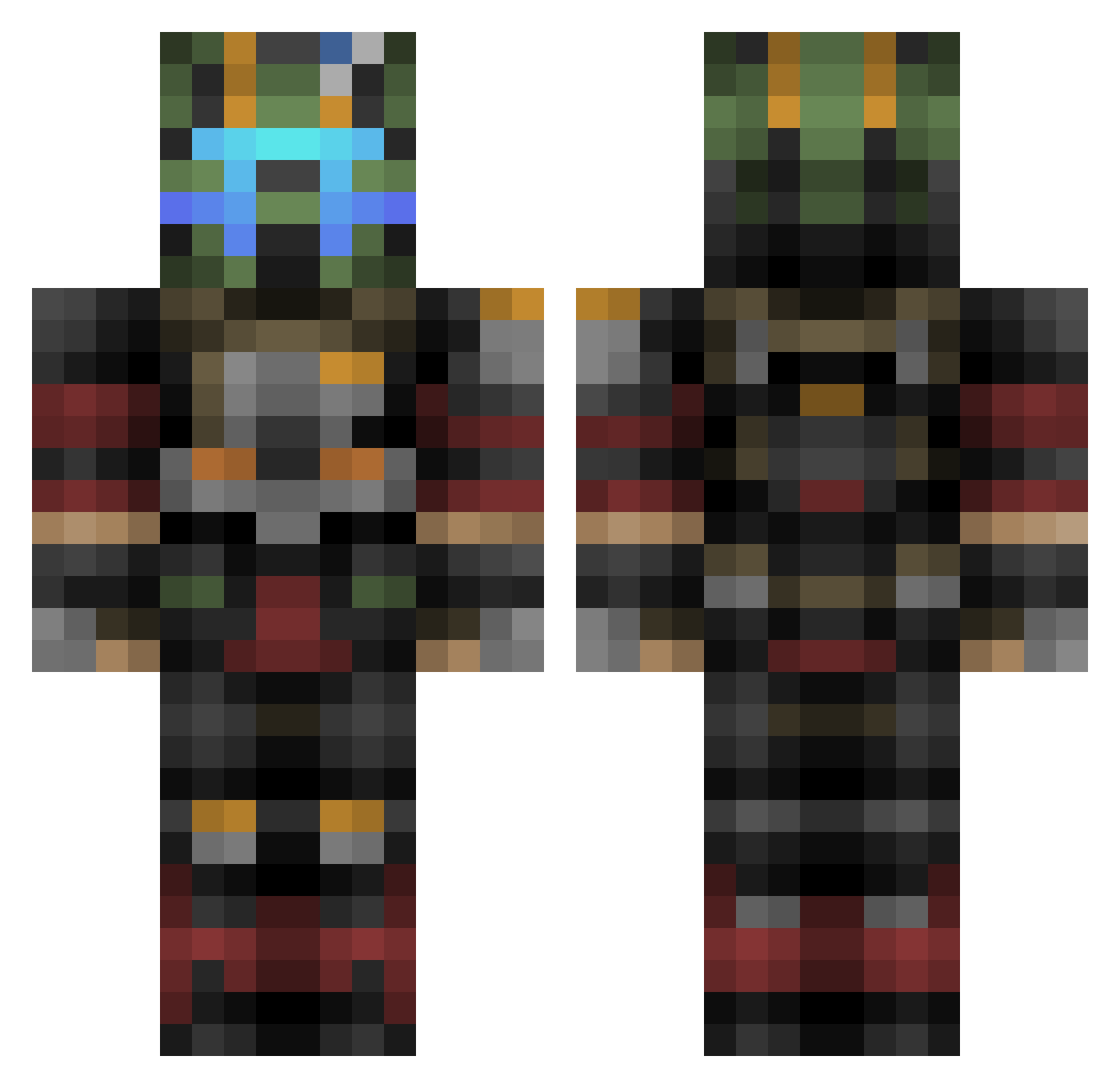 Cloud1112111 Minecraft skin, front and back view