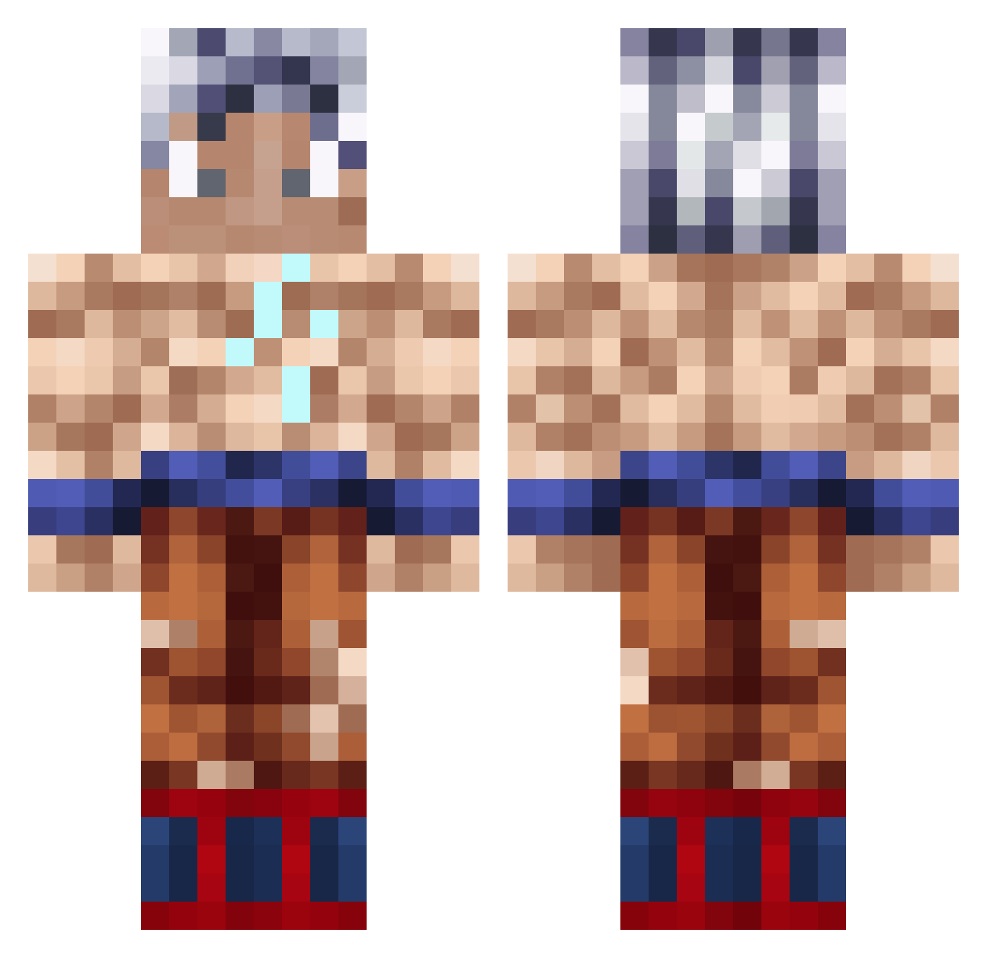 TurWa81 Minecraft skin, front and back view