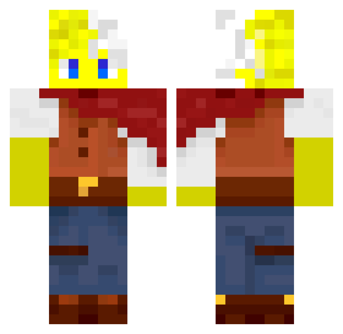 Buble_CH Minecraft skin, front and back view