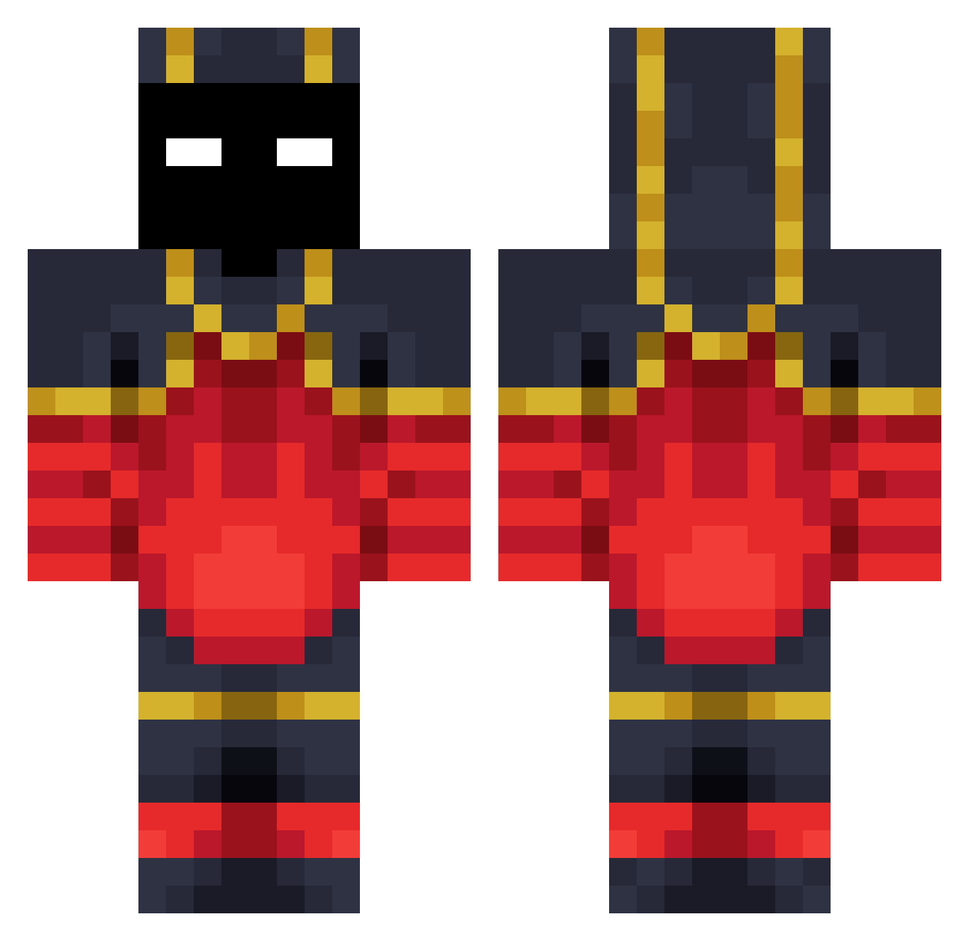 lukasioakeim Minecraft skin, front and back view