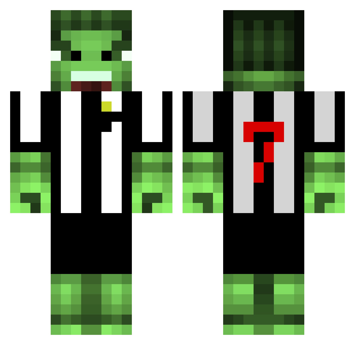 Hulk_Paraiba Minecraft skin, front and back view