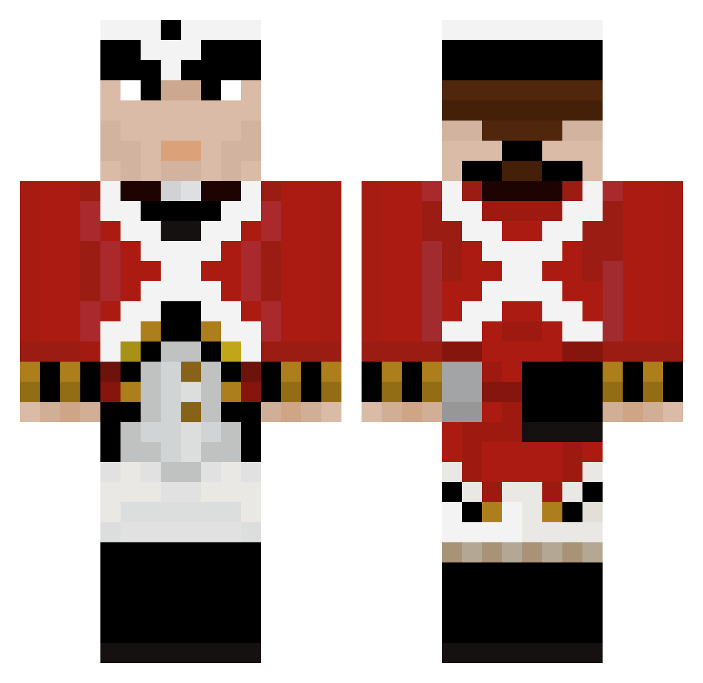 Goodner Minecraft skin, front and back view