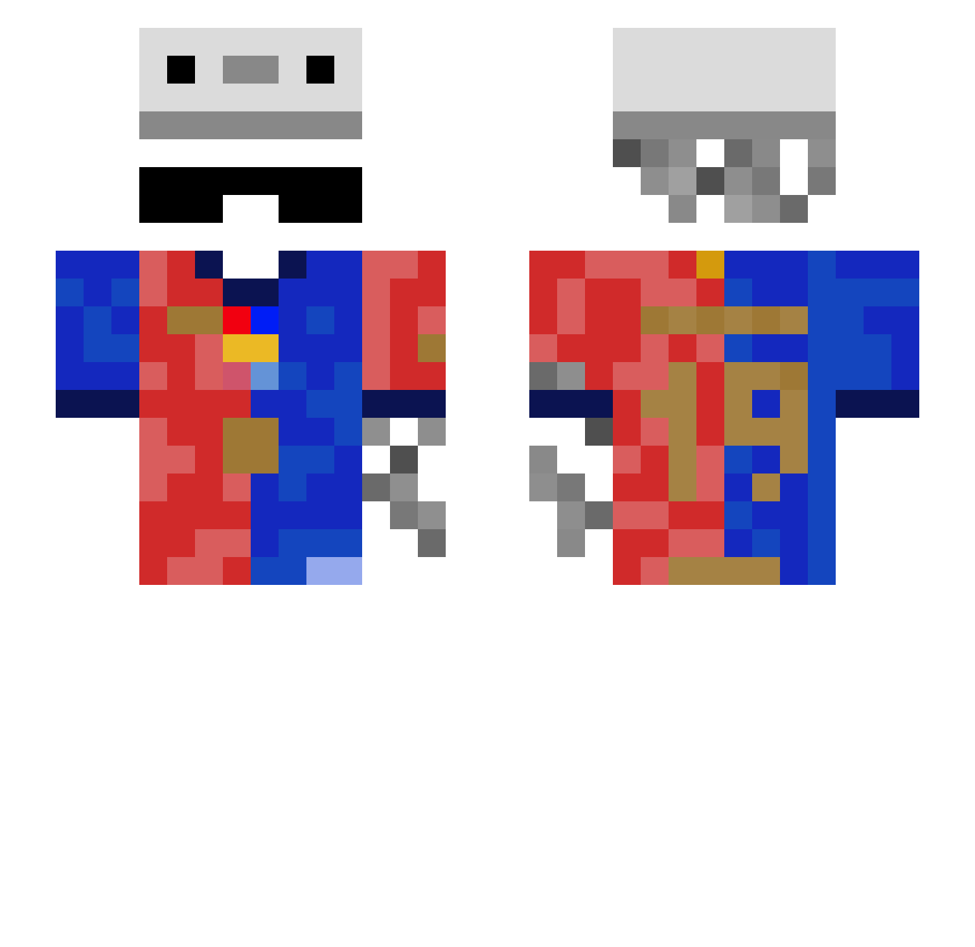 smvkee3 Minecraft skin, front and back view