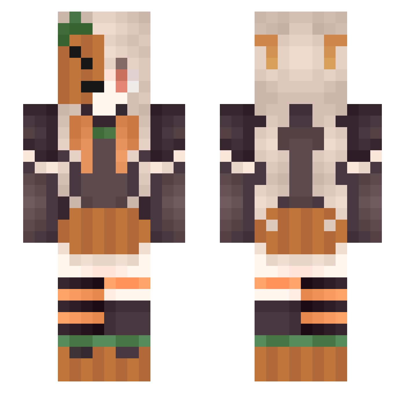 Xxgamer_sukixX Minecraft skin, front and back view