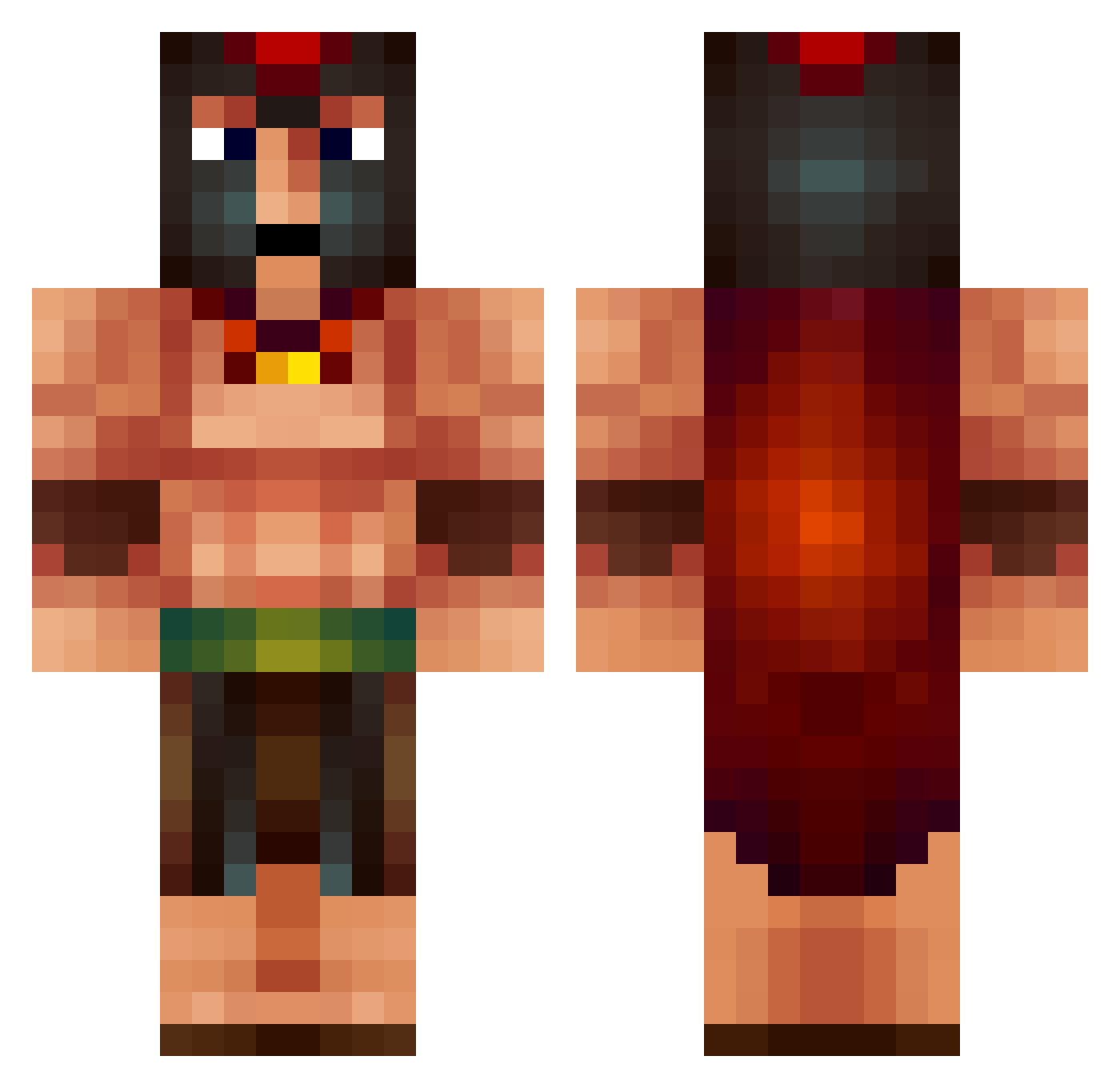 litepixel7 Minecraft skin, front and back view