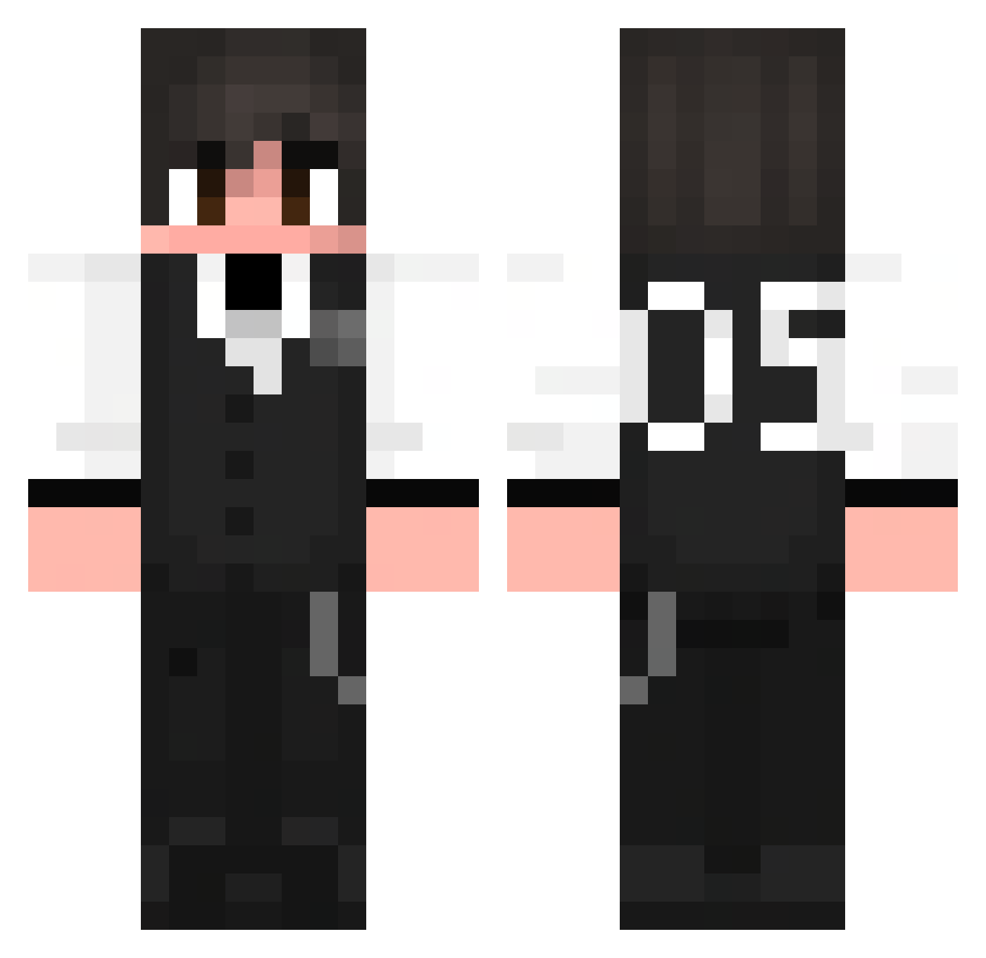 MrPeanut173 Minecraft skin, front and back view
