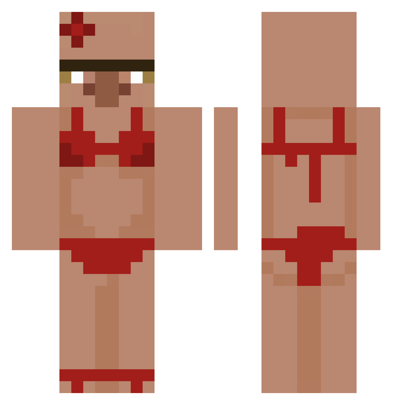 olilab Minecraft skin, front and back view