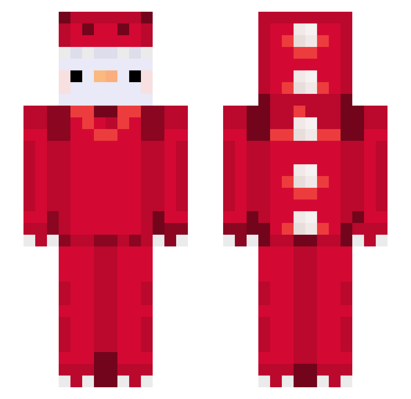 Yazick Minecraft skin, front and back view