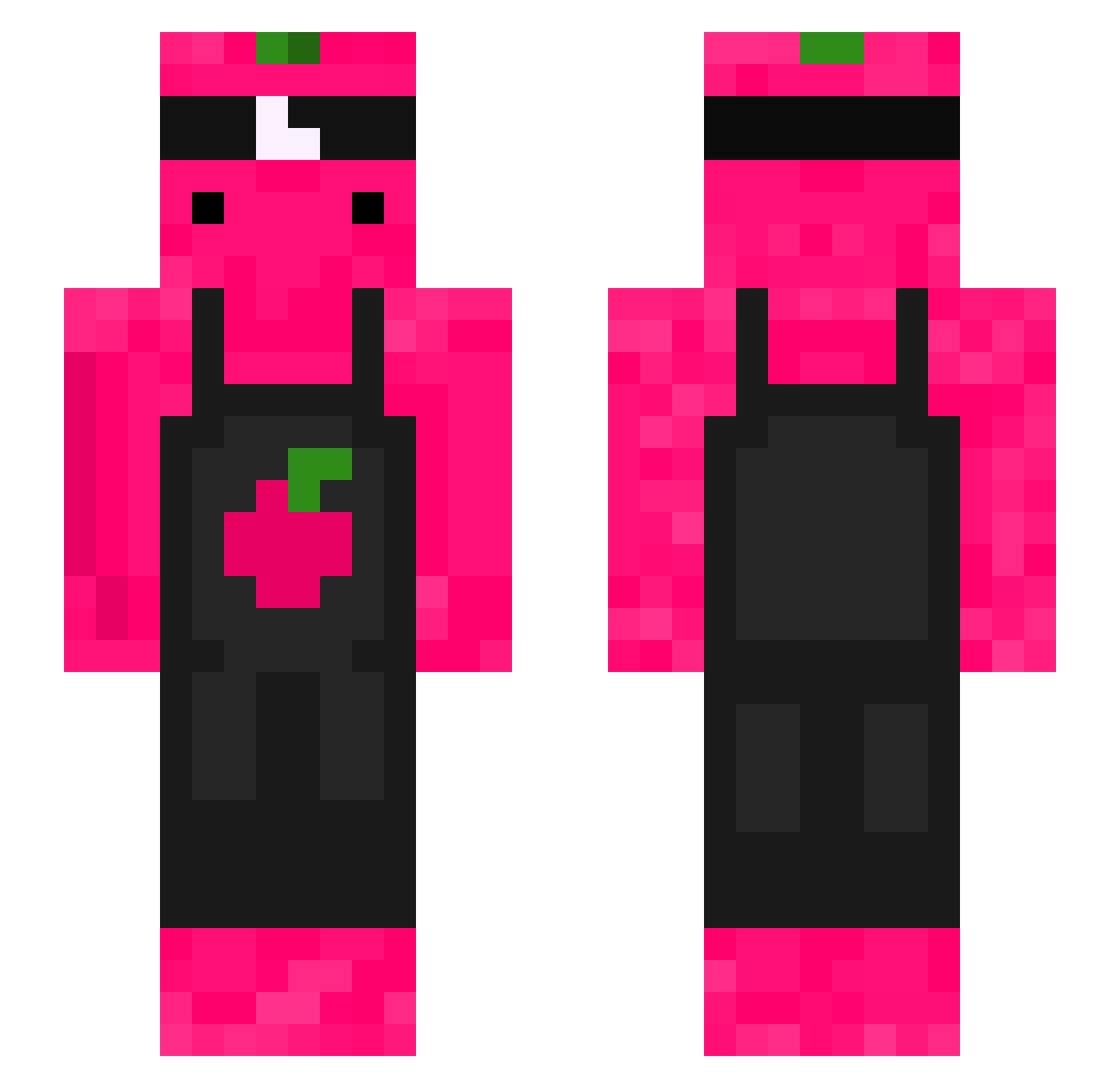 LightvsDqrk Minecraft skin, front and back view