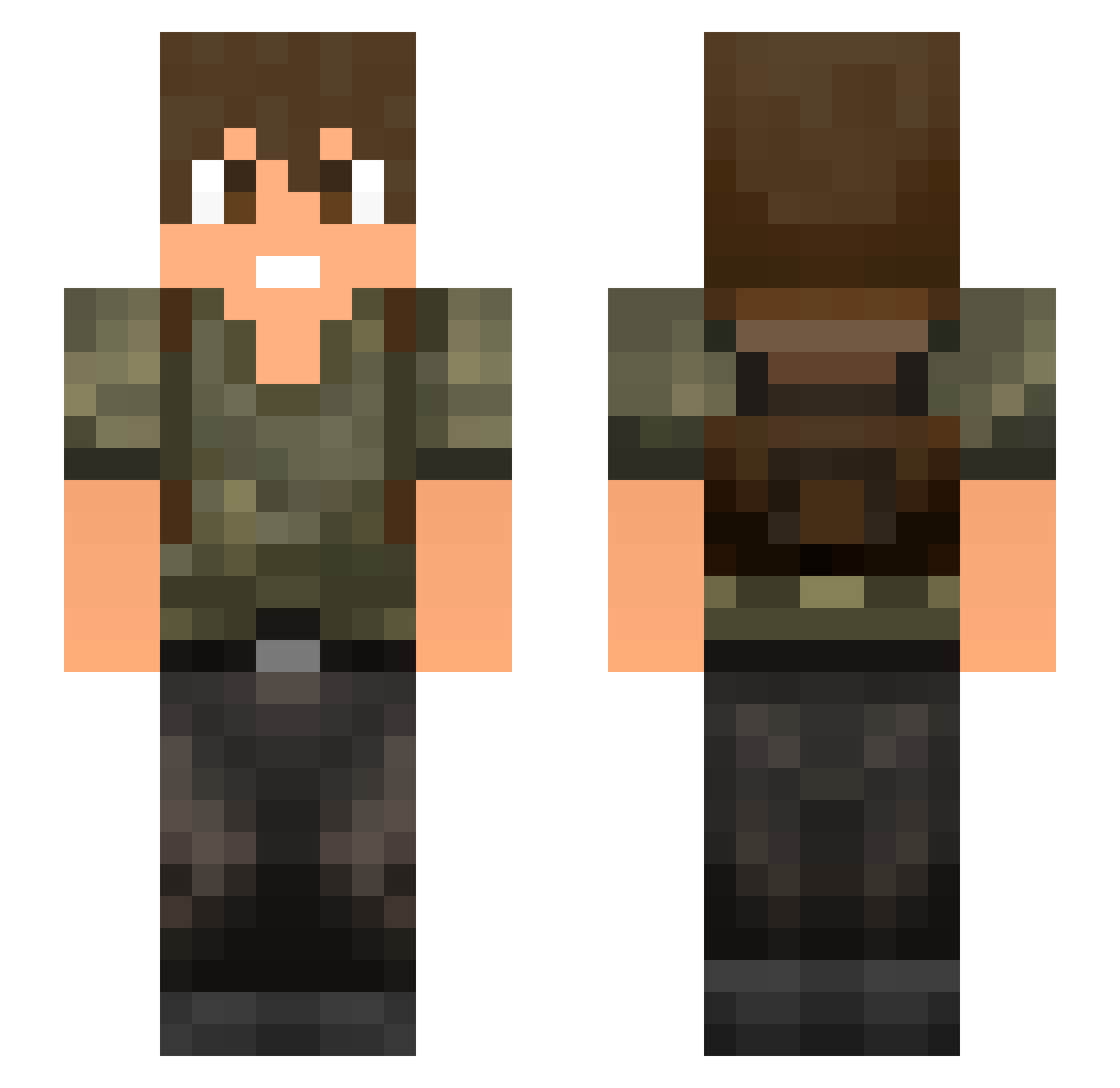 Matelot Minecraft skin, front and back view