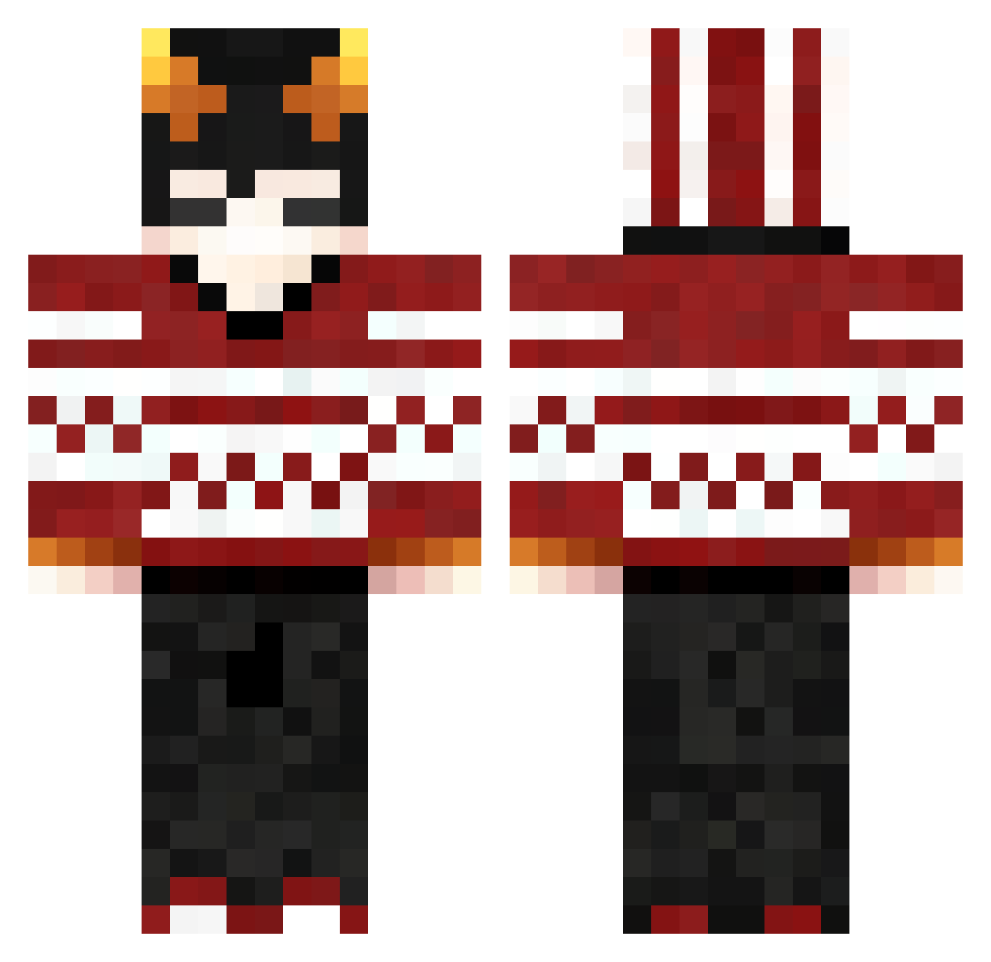 LouieAurelien Minecraft skin, front and back view